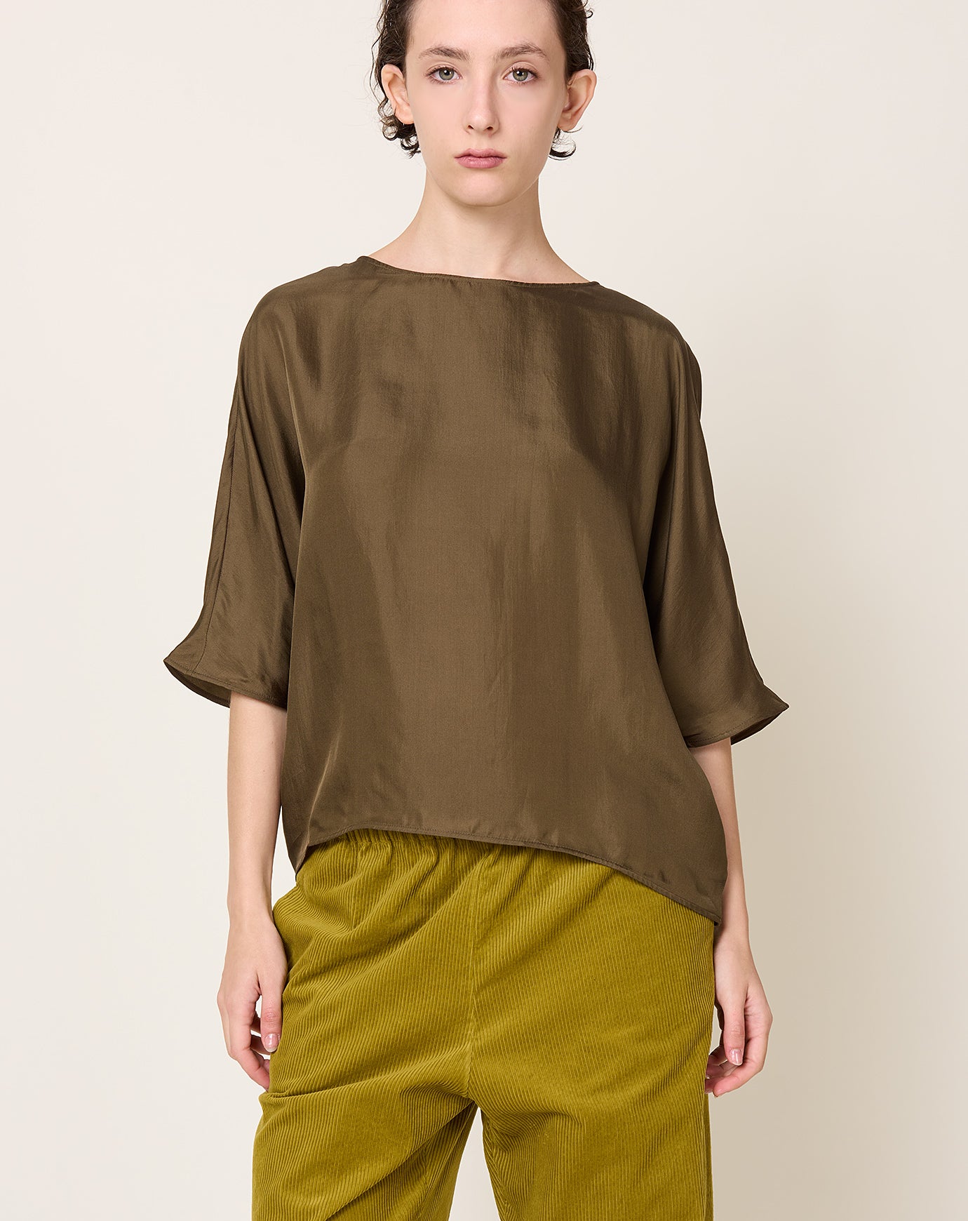 apuntob Silk Top in Militare
