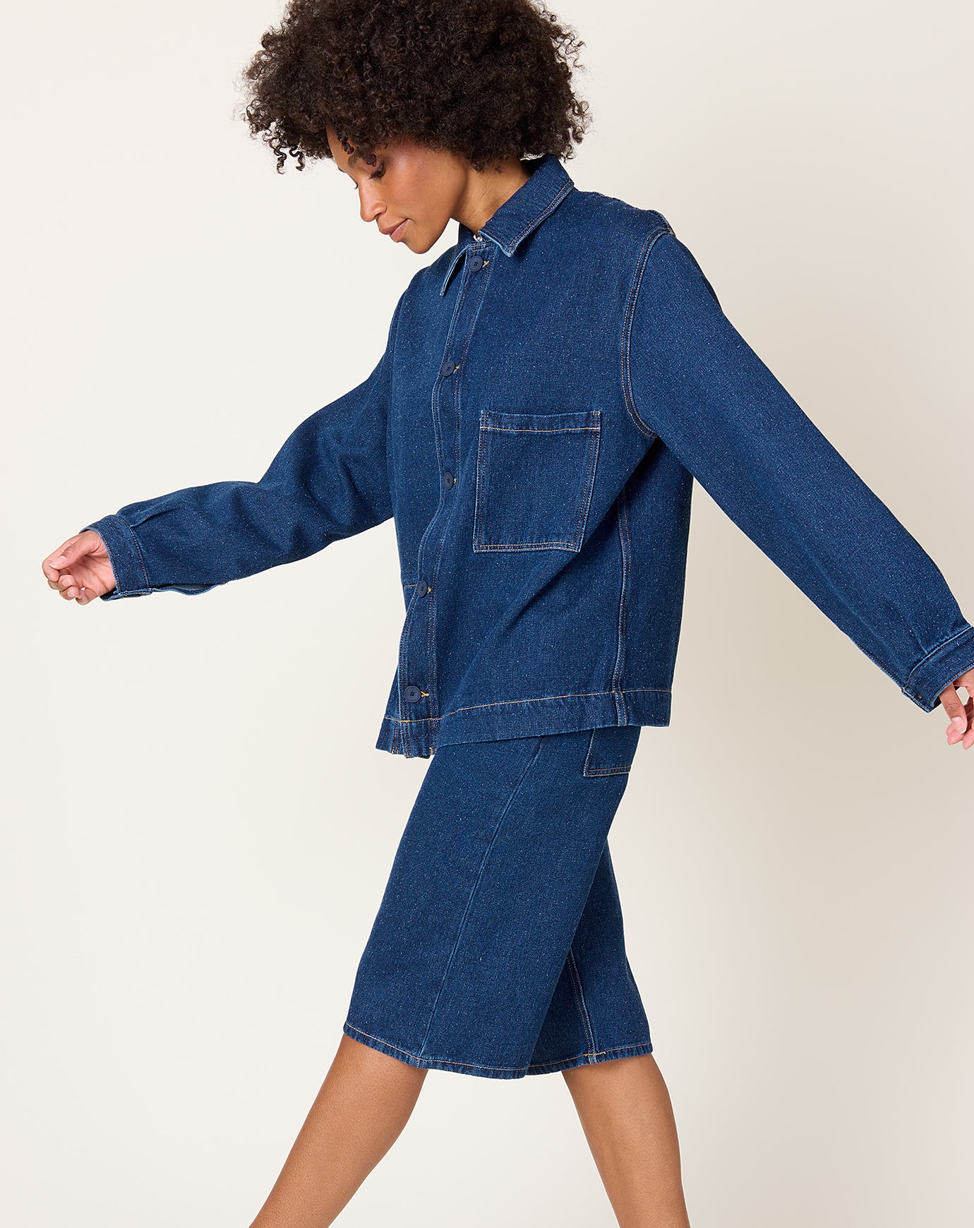 Baserange Altru Jacket in Indigo Blue