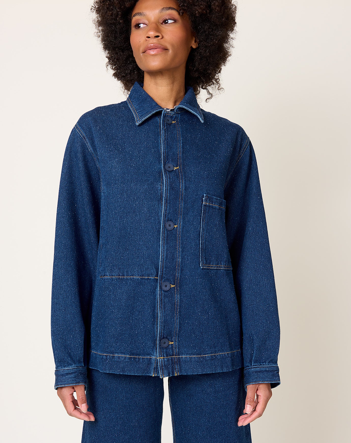 Baserange Altru Jacket in Indigo Blue