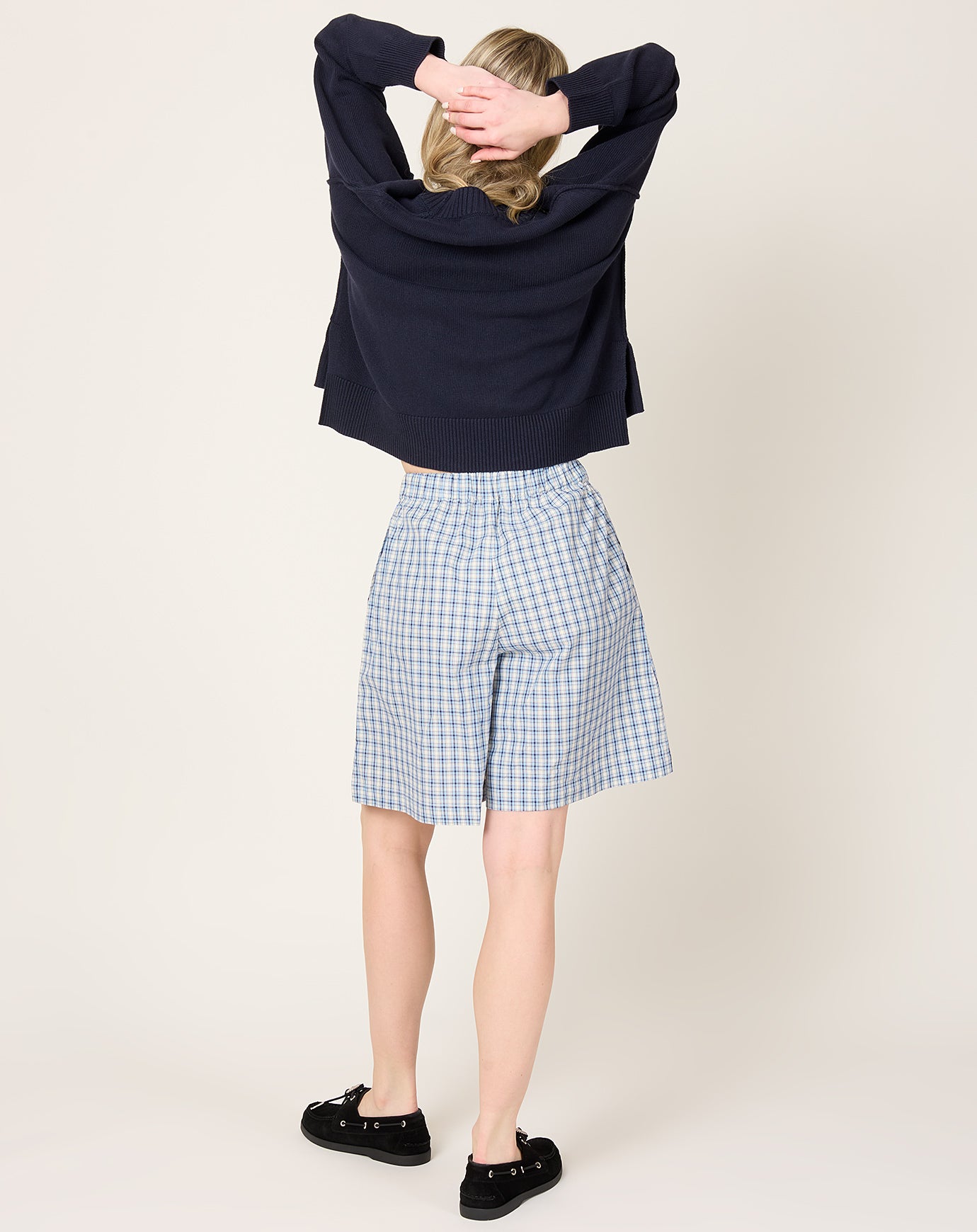 Baserange Claude Short in Blue Check