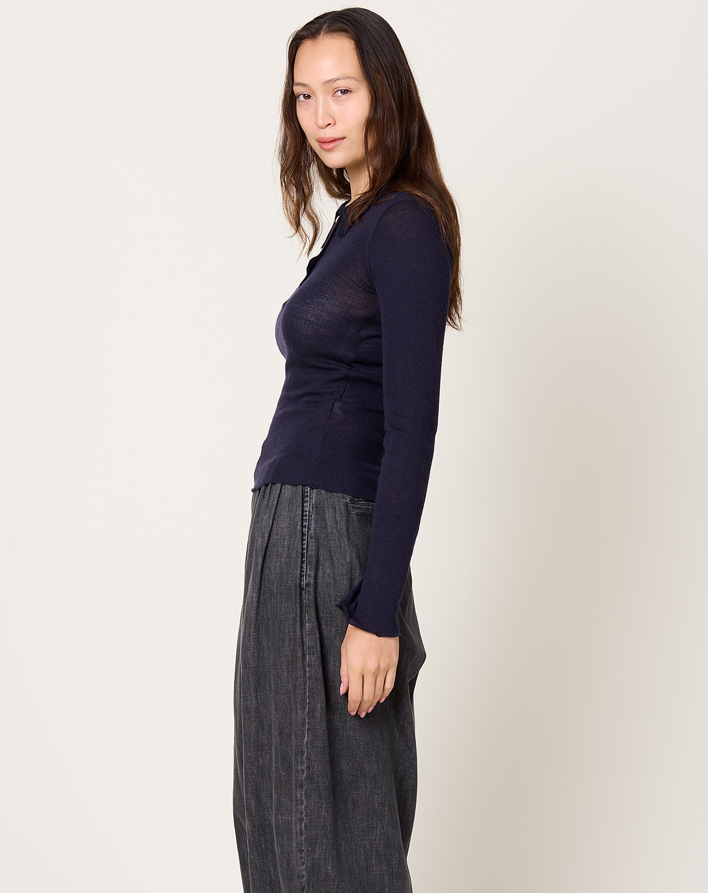 Baserange Dual Long Sleeve Tee in Murano Navy