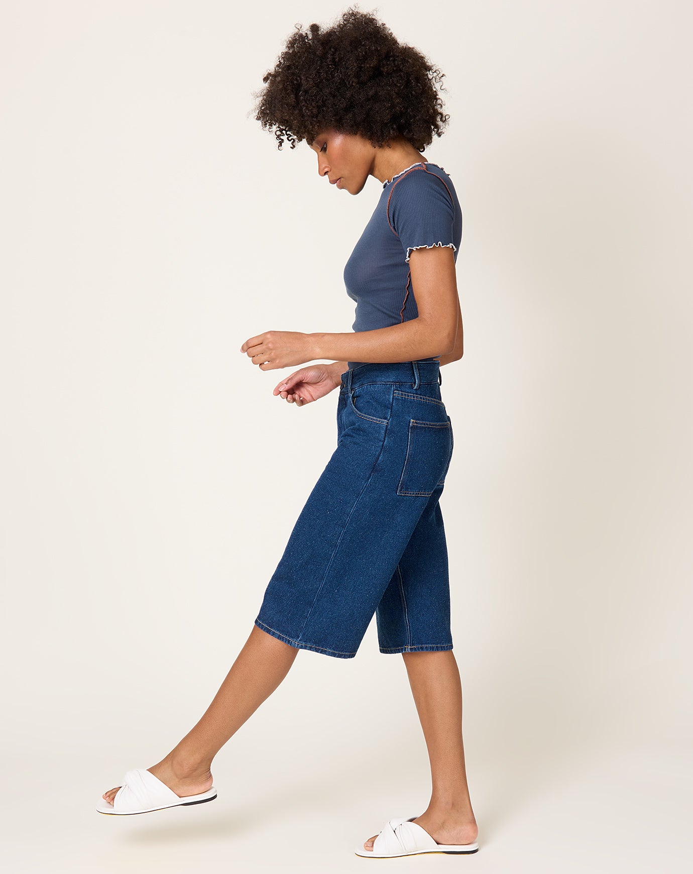Baserange Grass Shorts in Indigo Blue