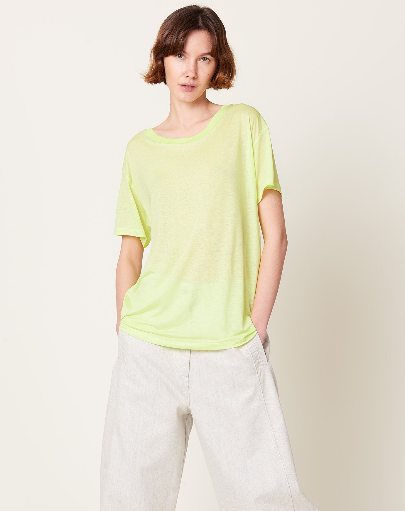 Baserange Loose Tee in Lime