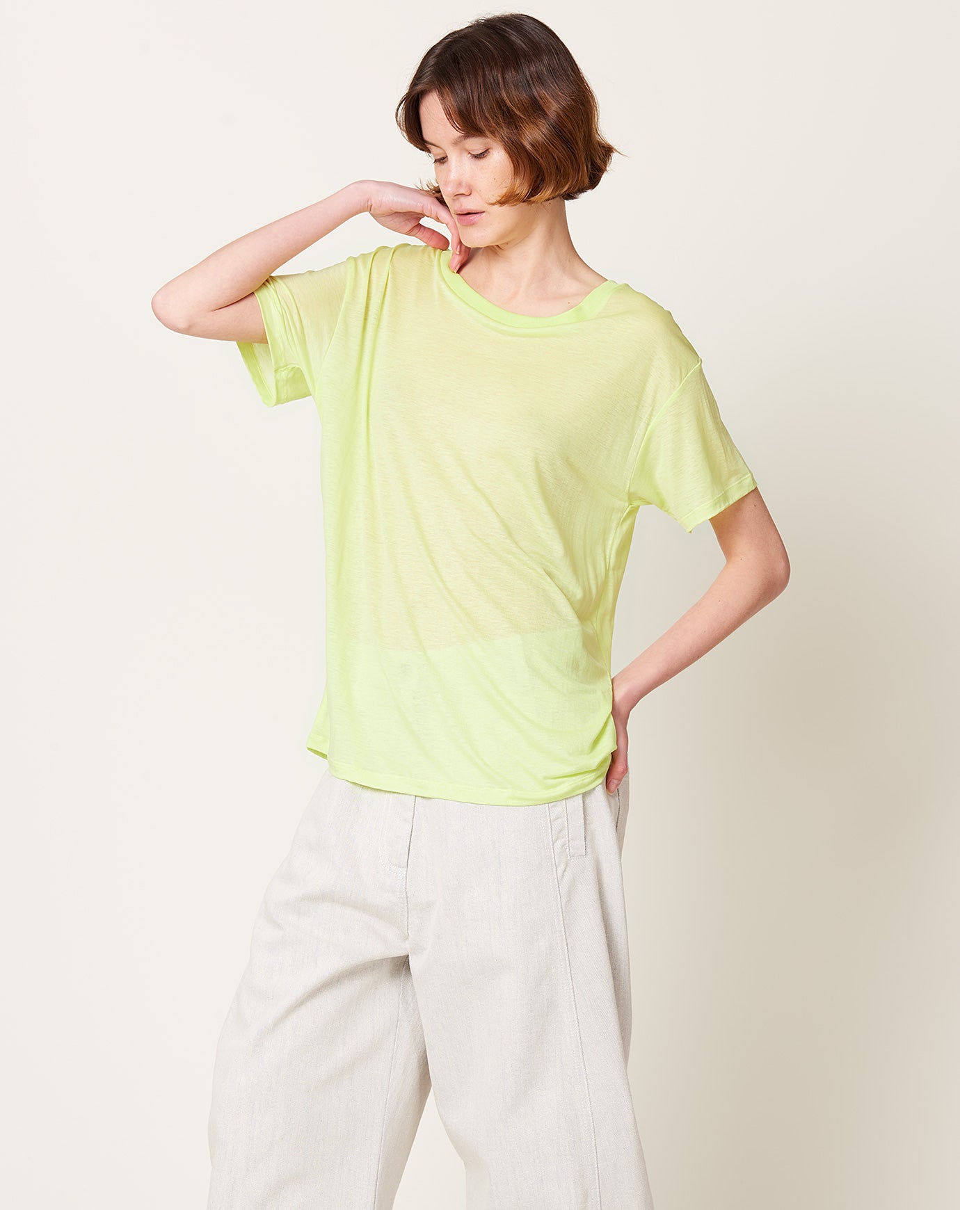 Baserange Loose Tee in Lime