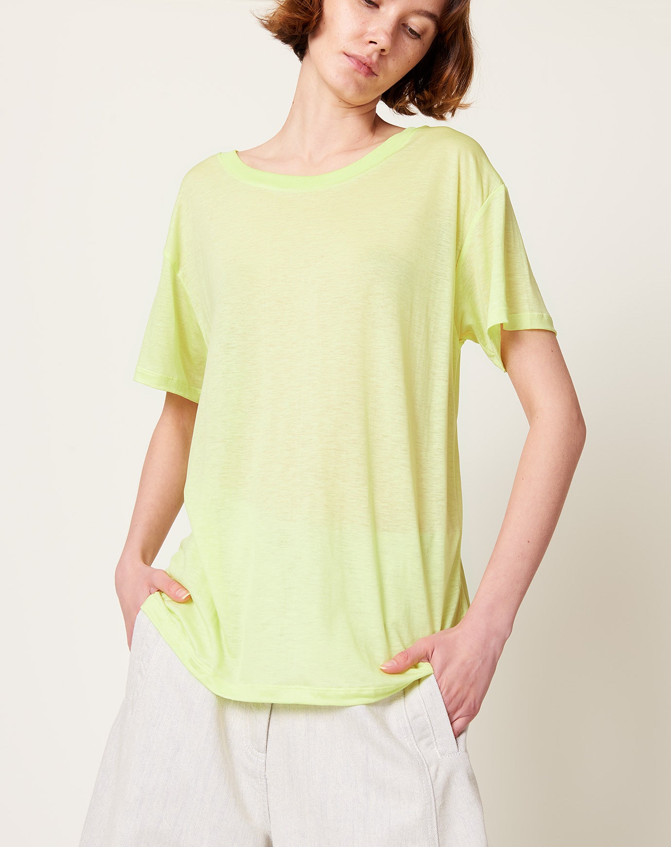 Baserange Loose Tee in Lime