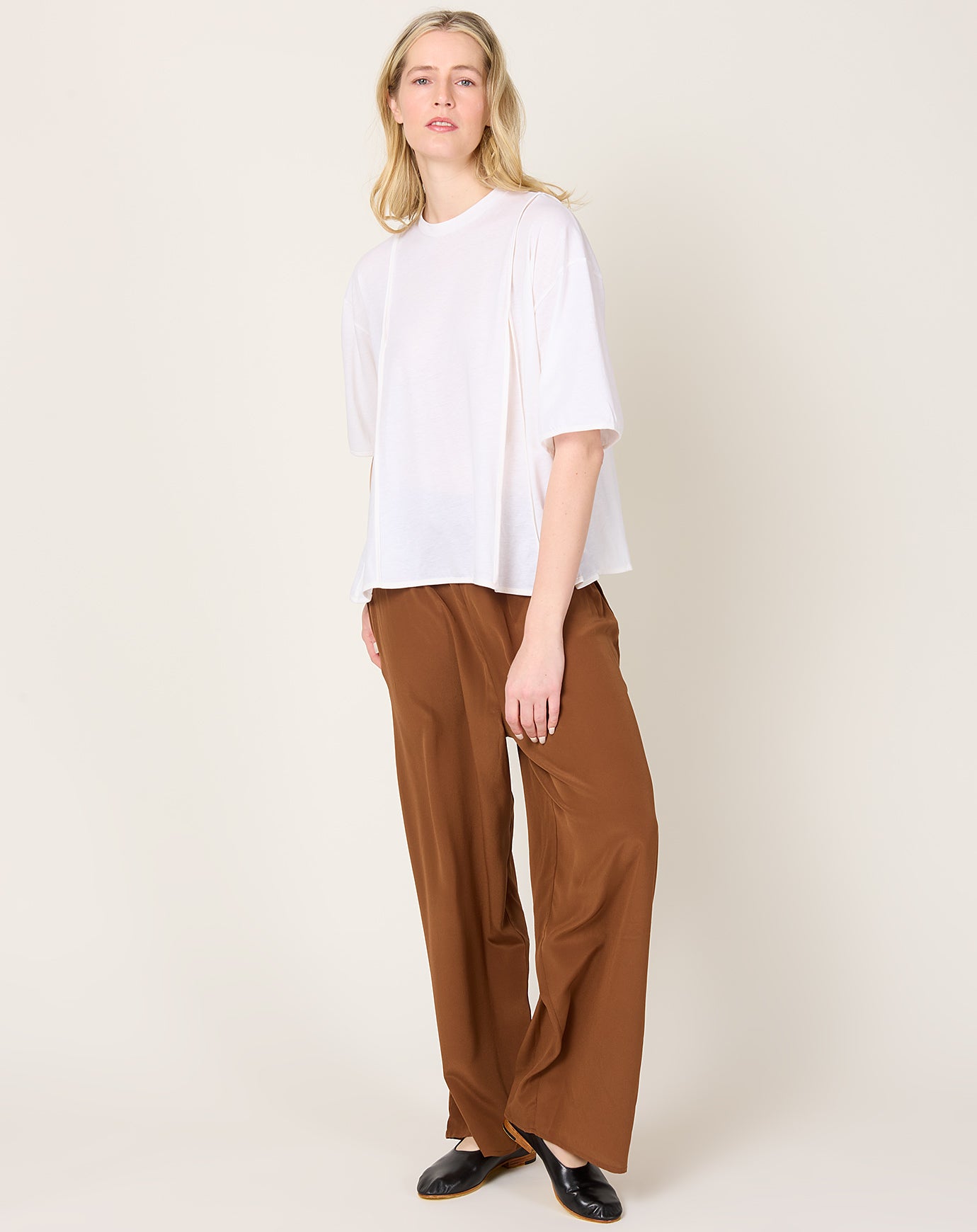 Baserange Mul Tee Shirt in Off White