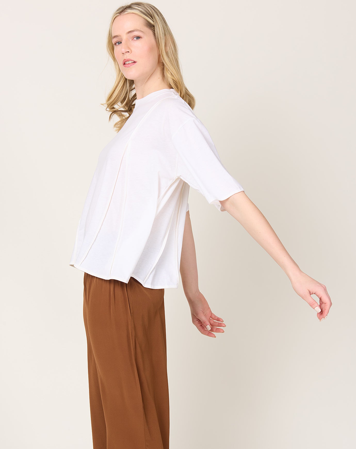 Baserange Mul Tee Shirt in Off White