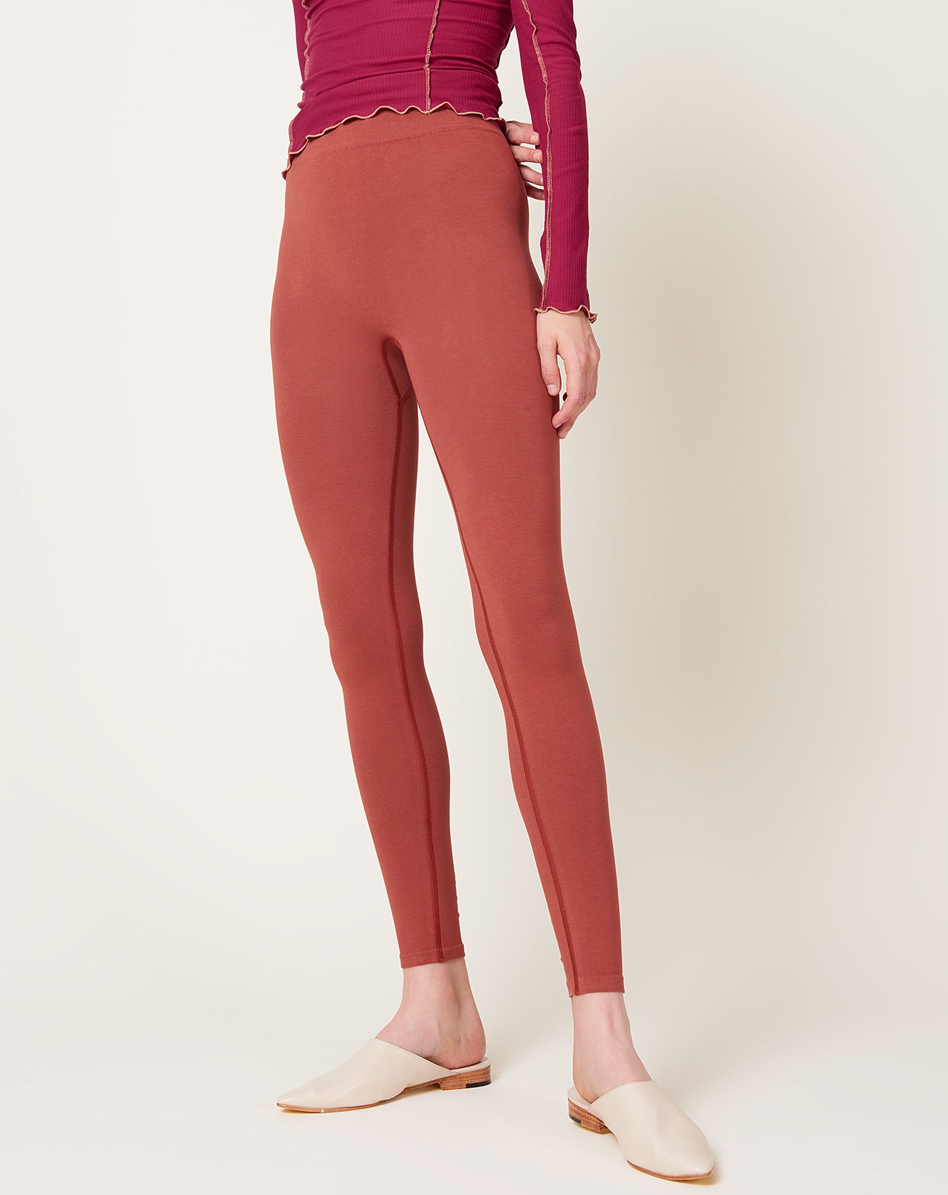 Baserange Oleta Legging in Rust