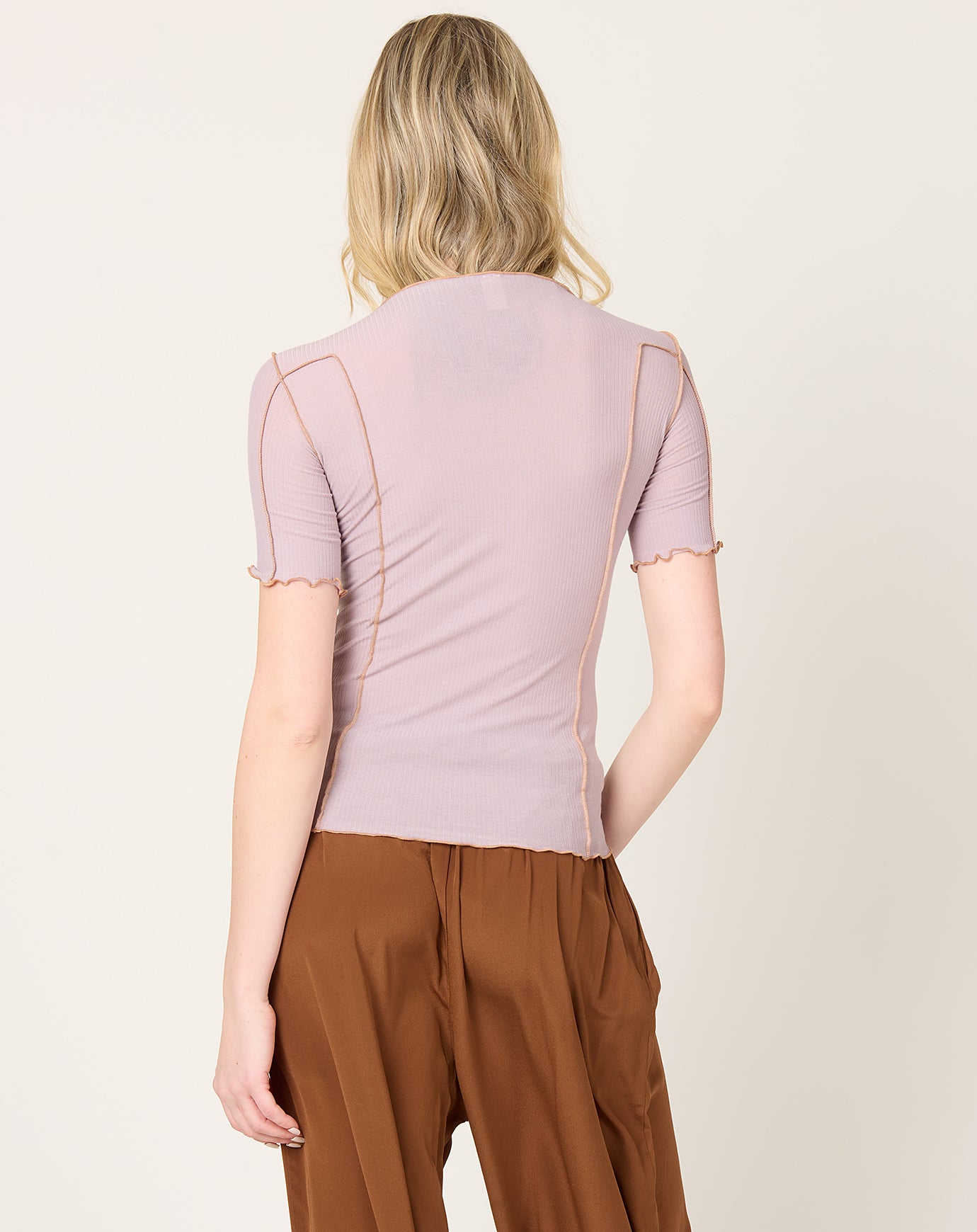 Baserange Omato 3/4 Tee Shirt in Verbe Purple