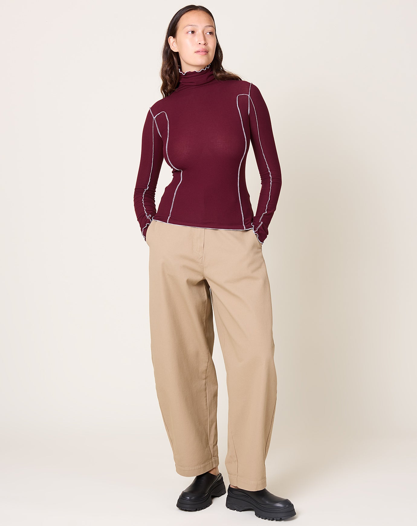 Baserange Omato Turtleneck in Nara Red