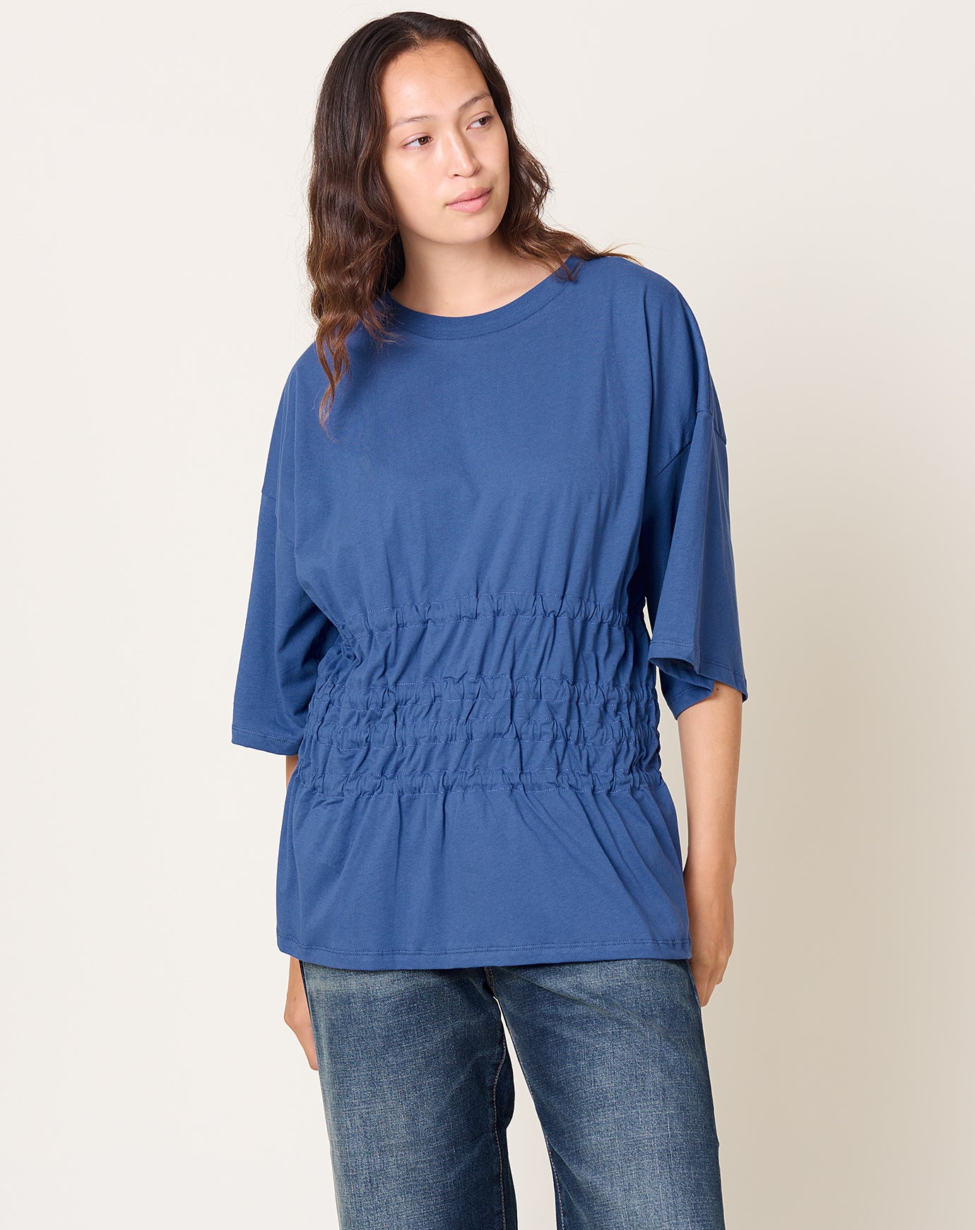 Baserange Rezi Tee in Finch Blue