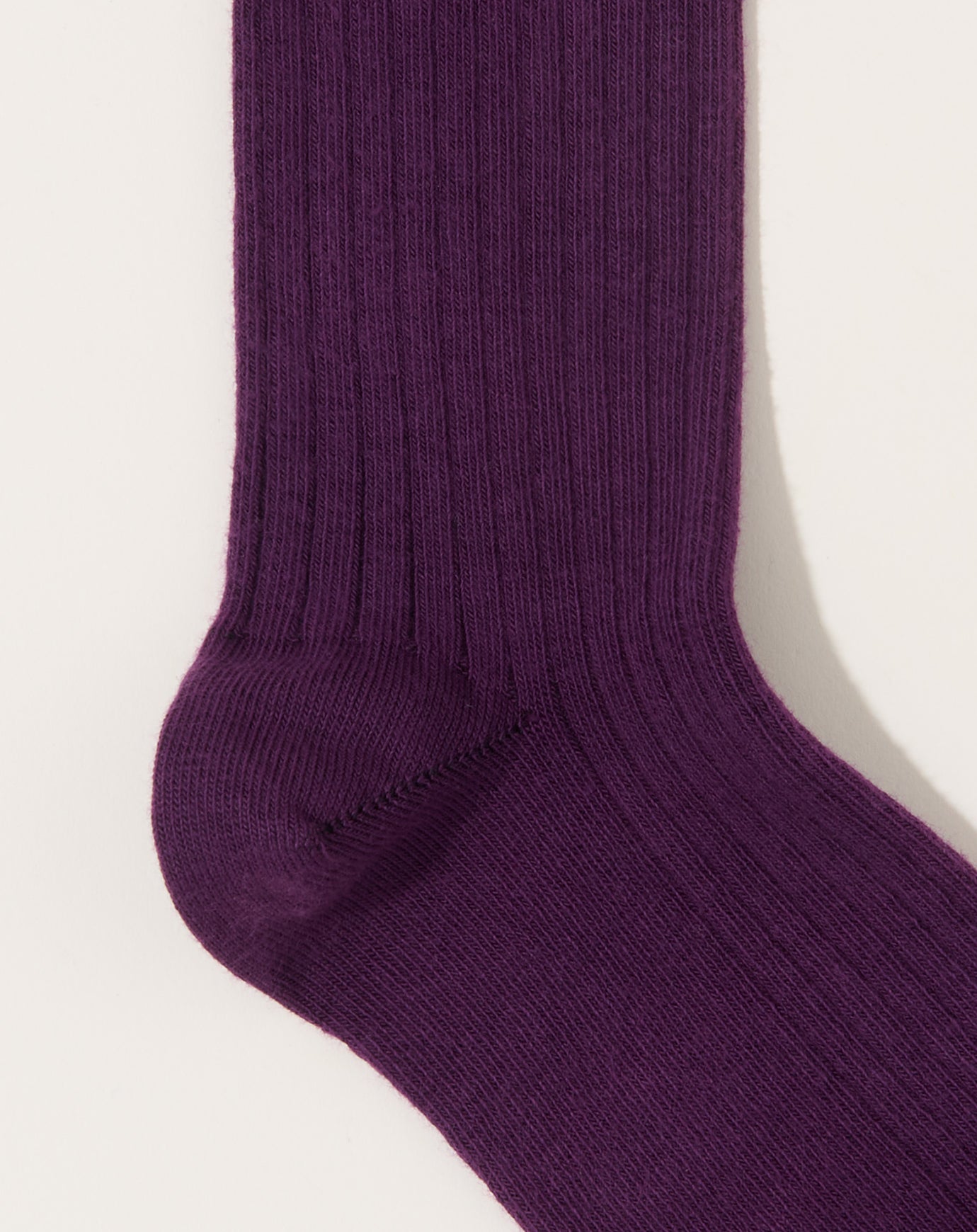 Baserange Rib Overankle Socks in Gesso Purple