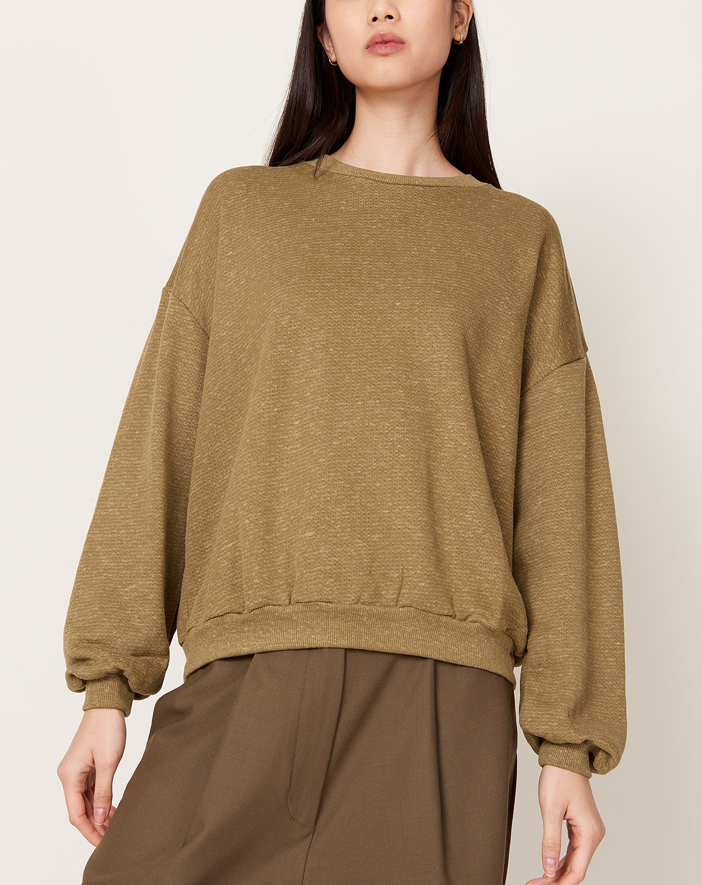 Baserange Rim Sweatshirt in Stome Green