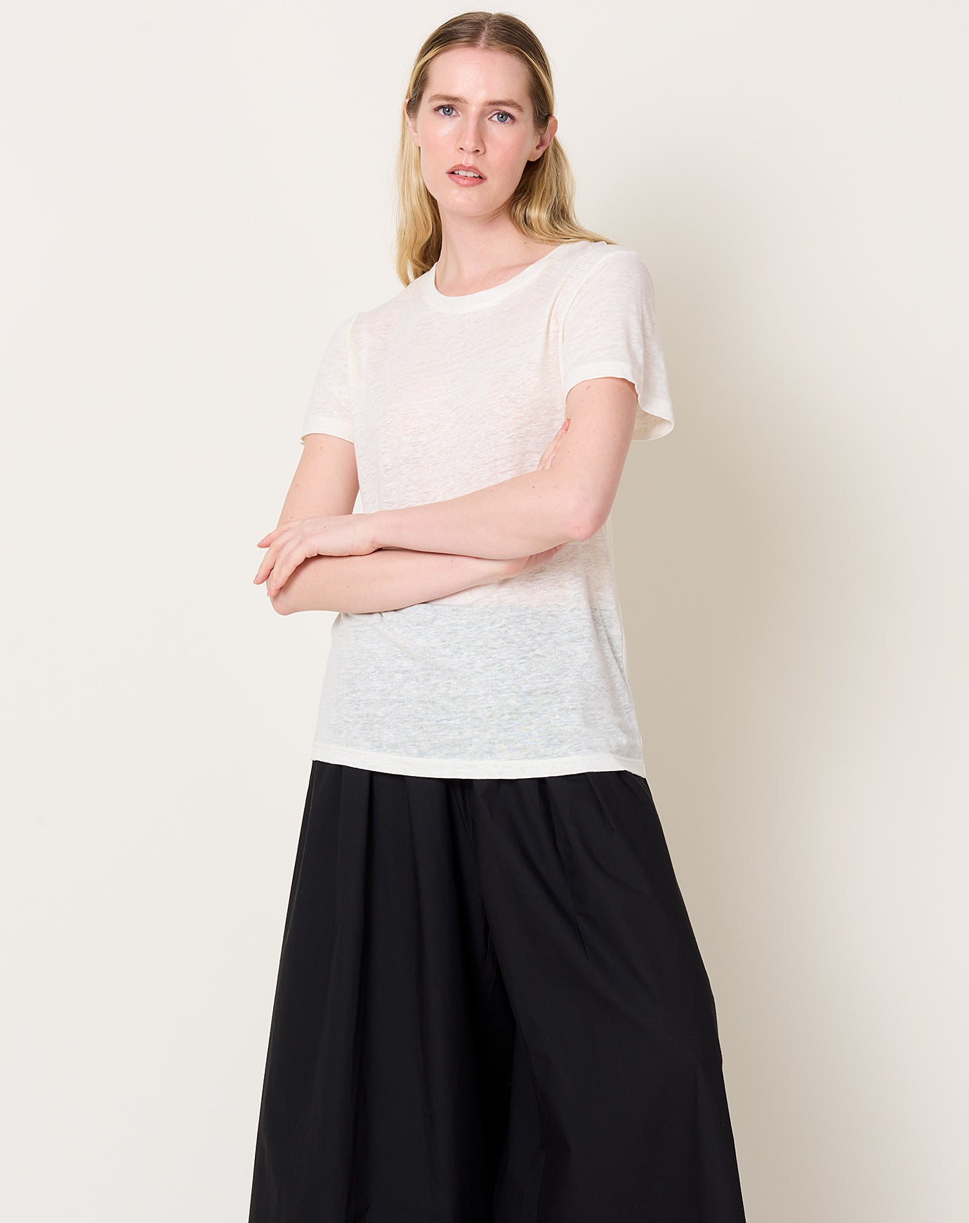 Baserange Sevinc Tee Shirt in Ecru