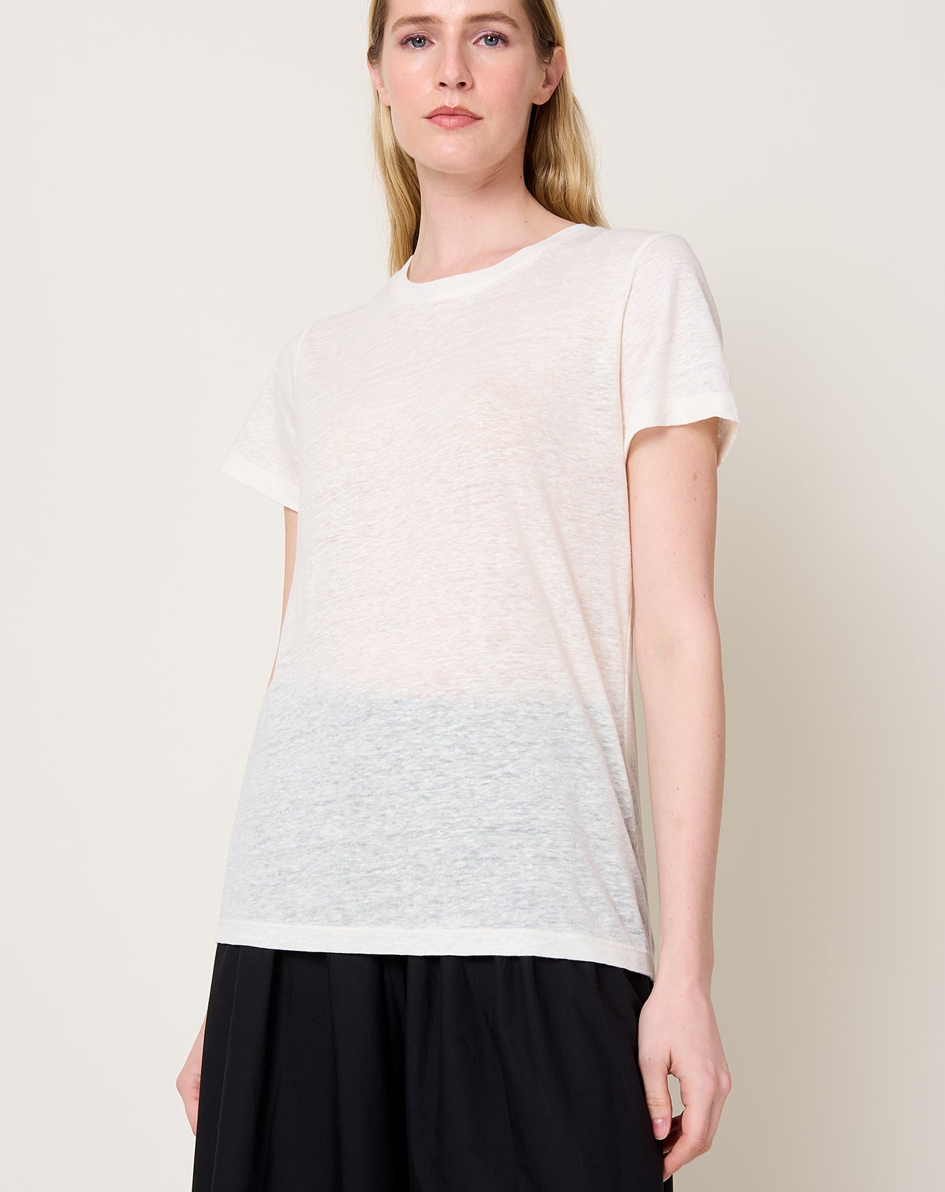 Baserange Sevinc Tee Shirt in Ecru