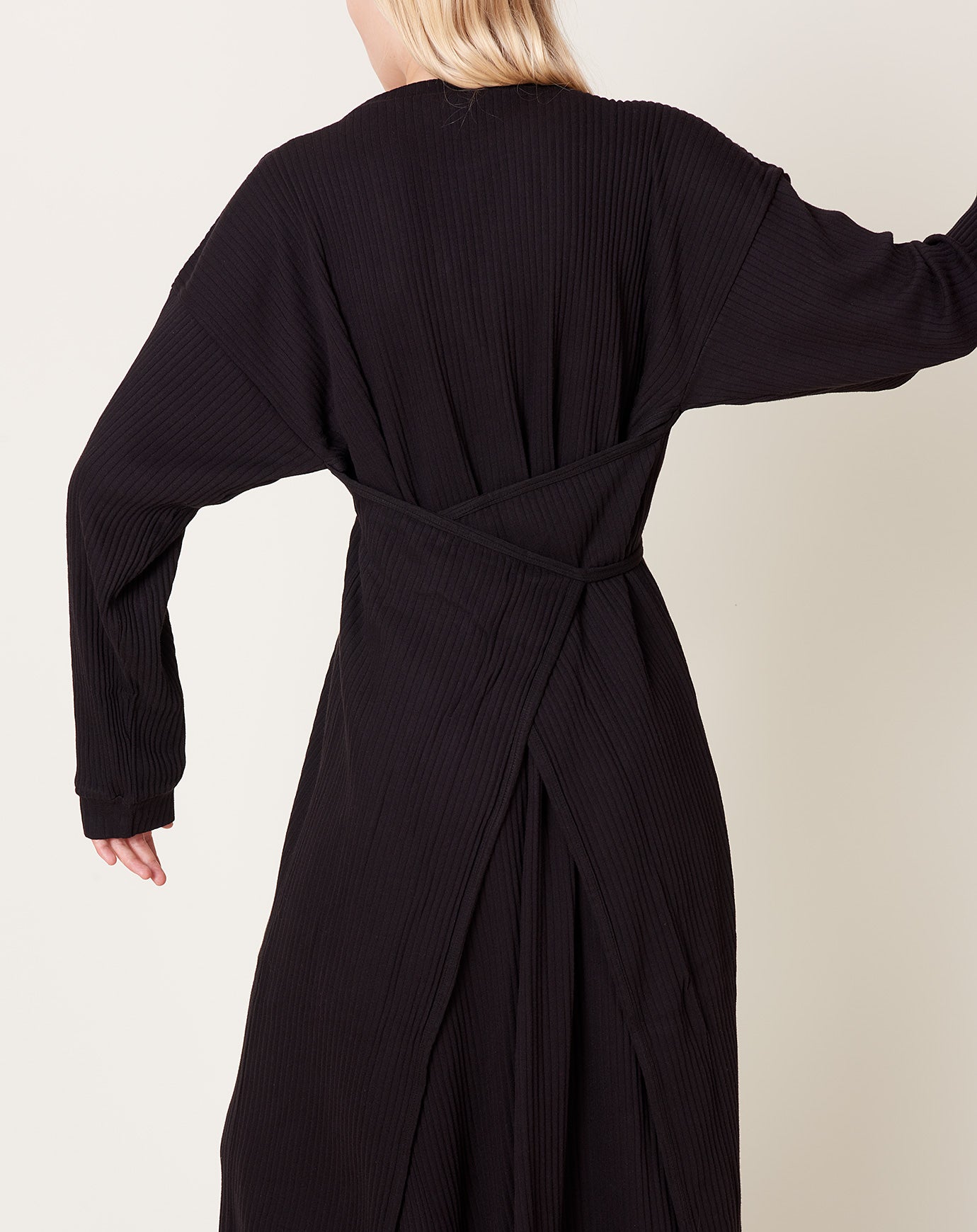 Baserange Shaw Long Sleeve Kaftan in Black