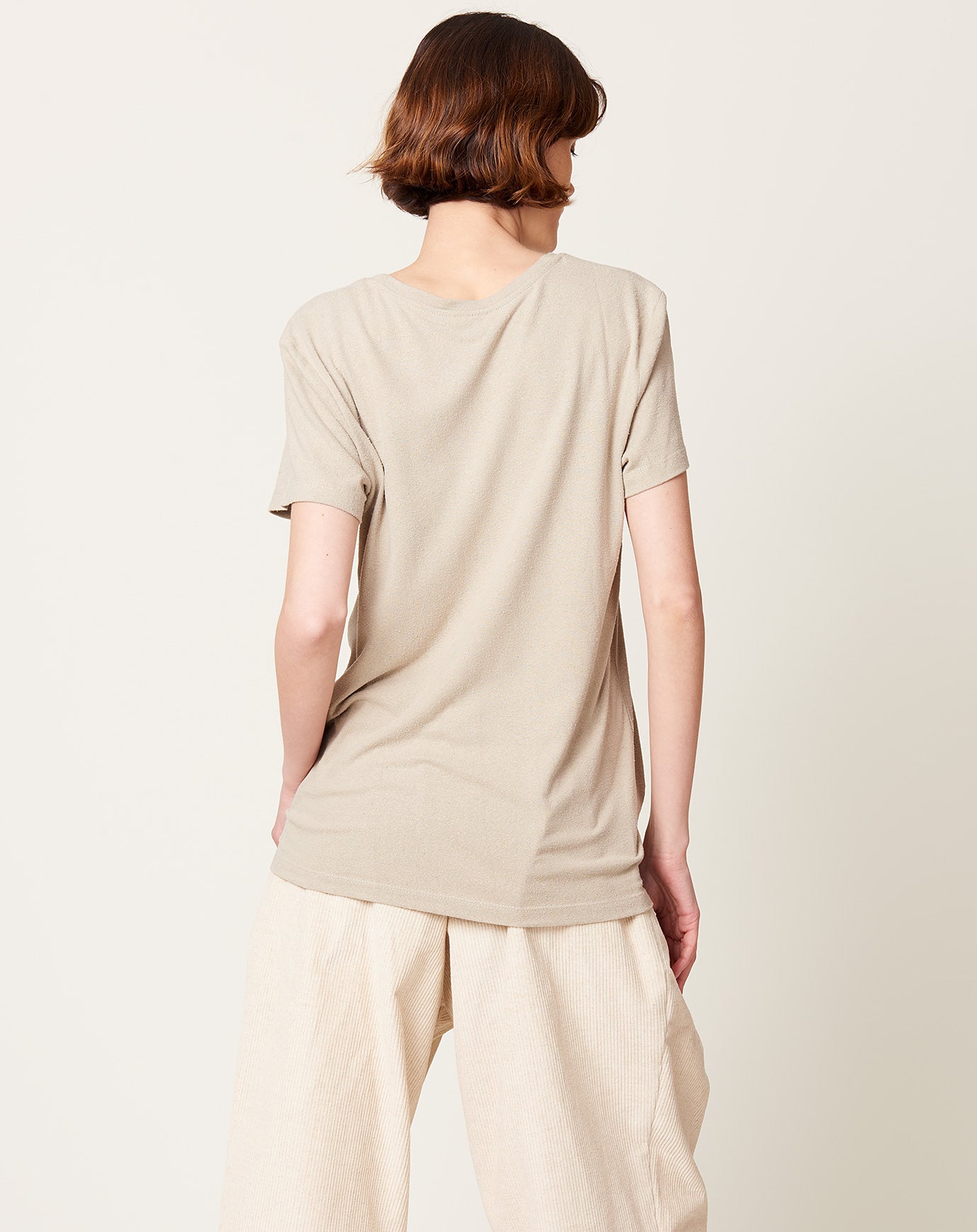 Baserange Silk Tee in Acacia Brown