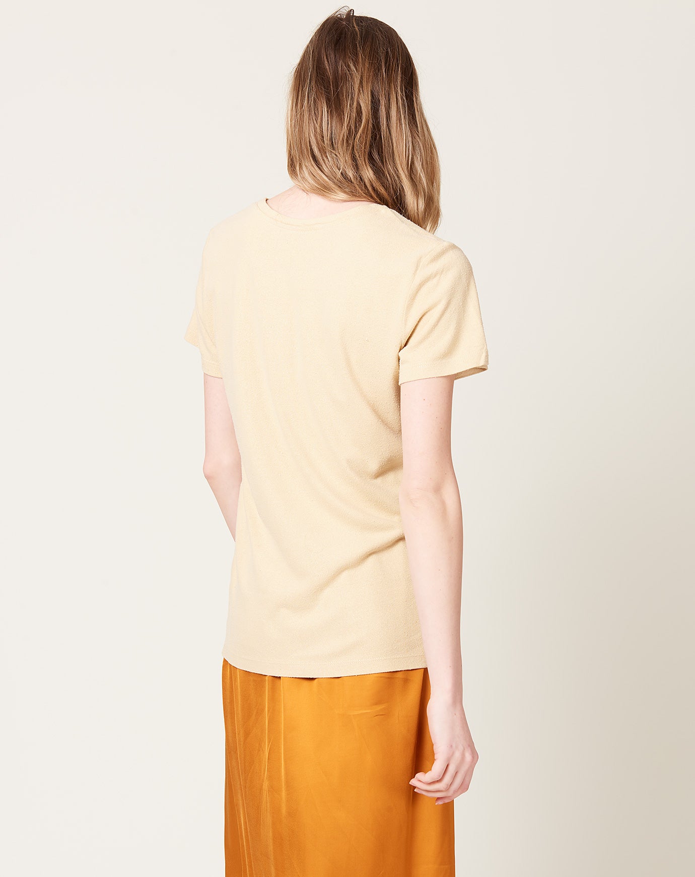 Baserange Silk Tee in Oak Yellow