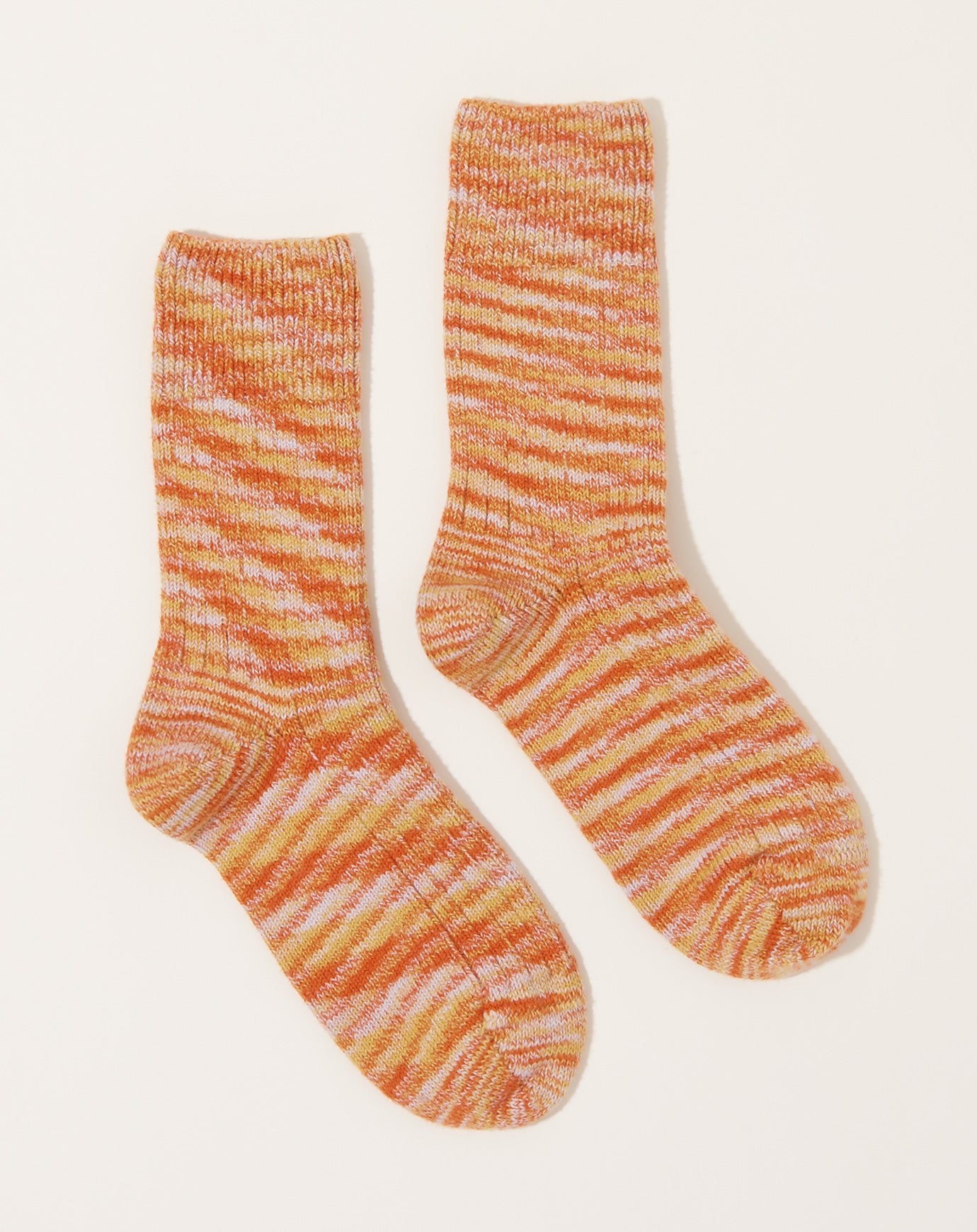 Baserange Twisted Overankle Socks in Orange Multi