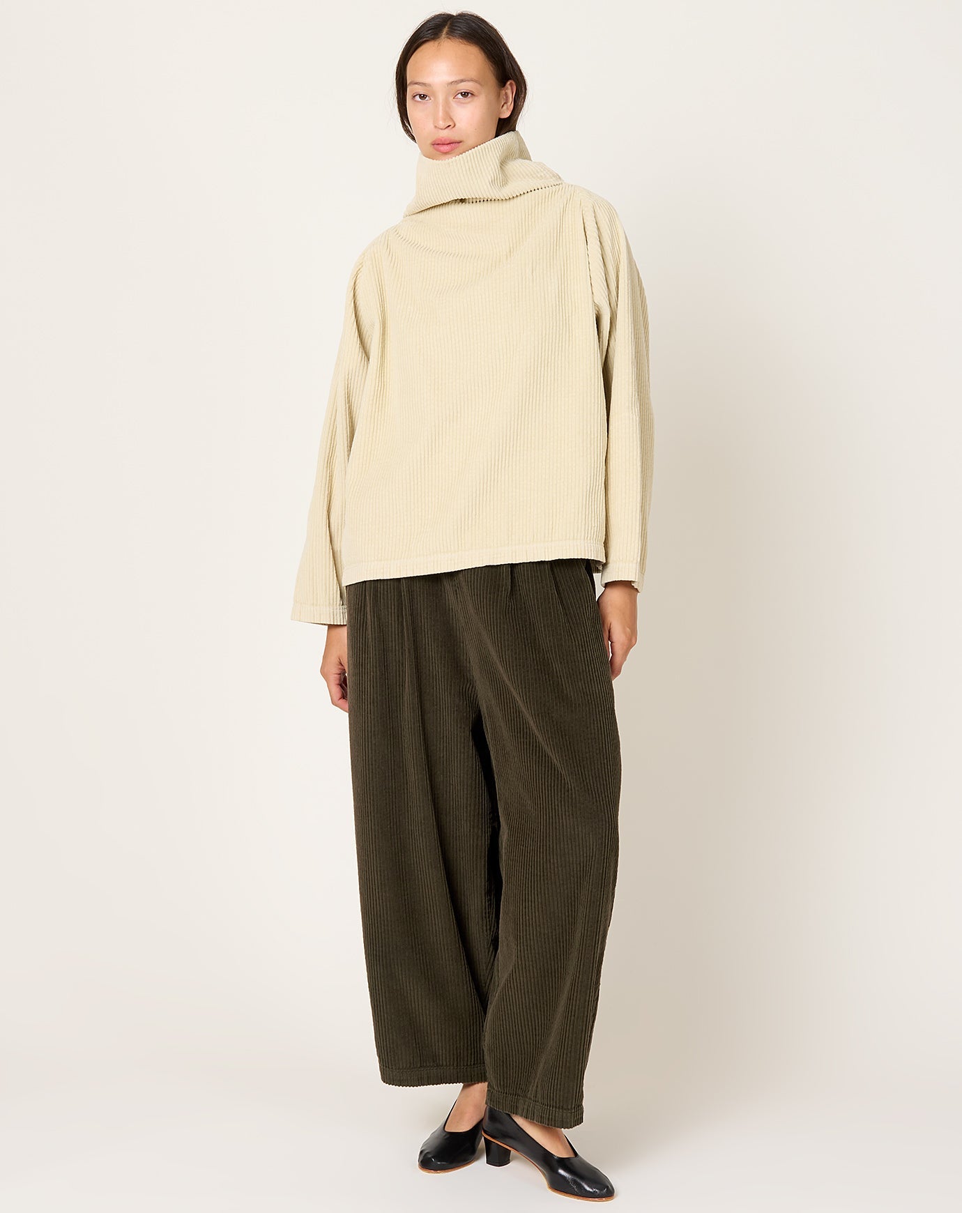 Black Crane Tube Top in Ivory