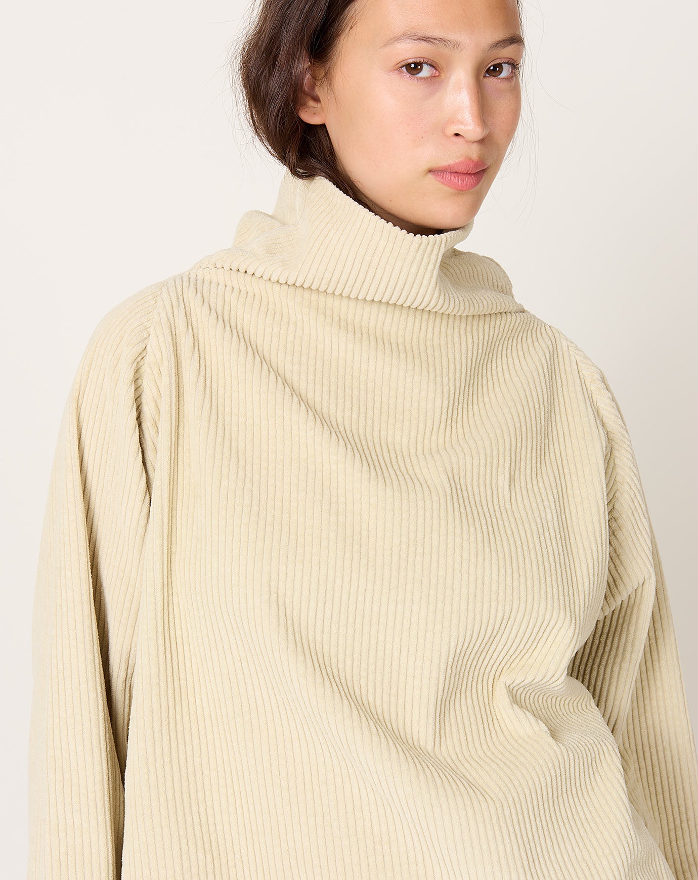 Black Crane Tube Top in Ivory