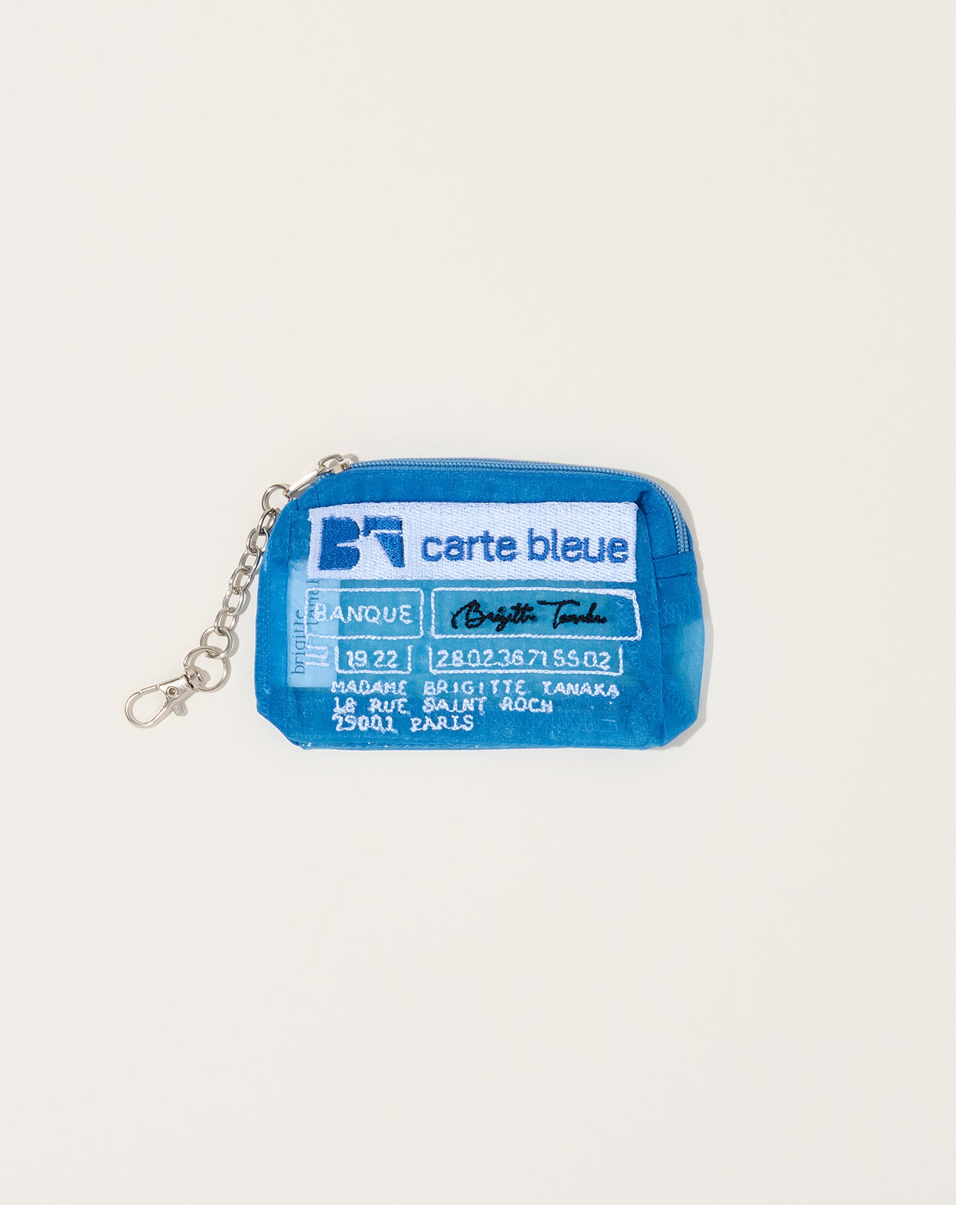 Brigitte Tanaka Organza Carte Pouch in Blue