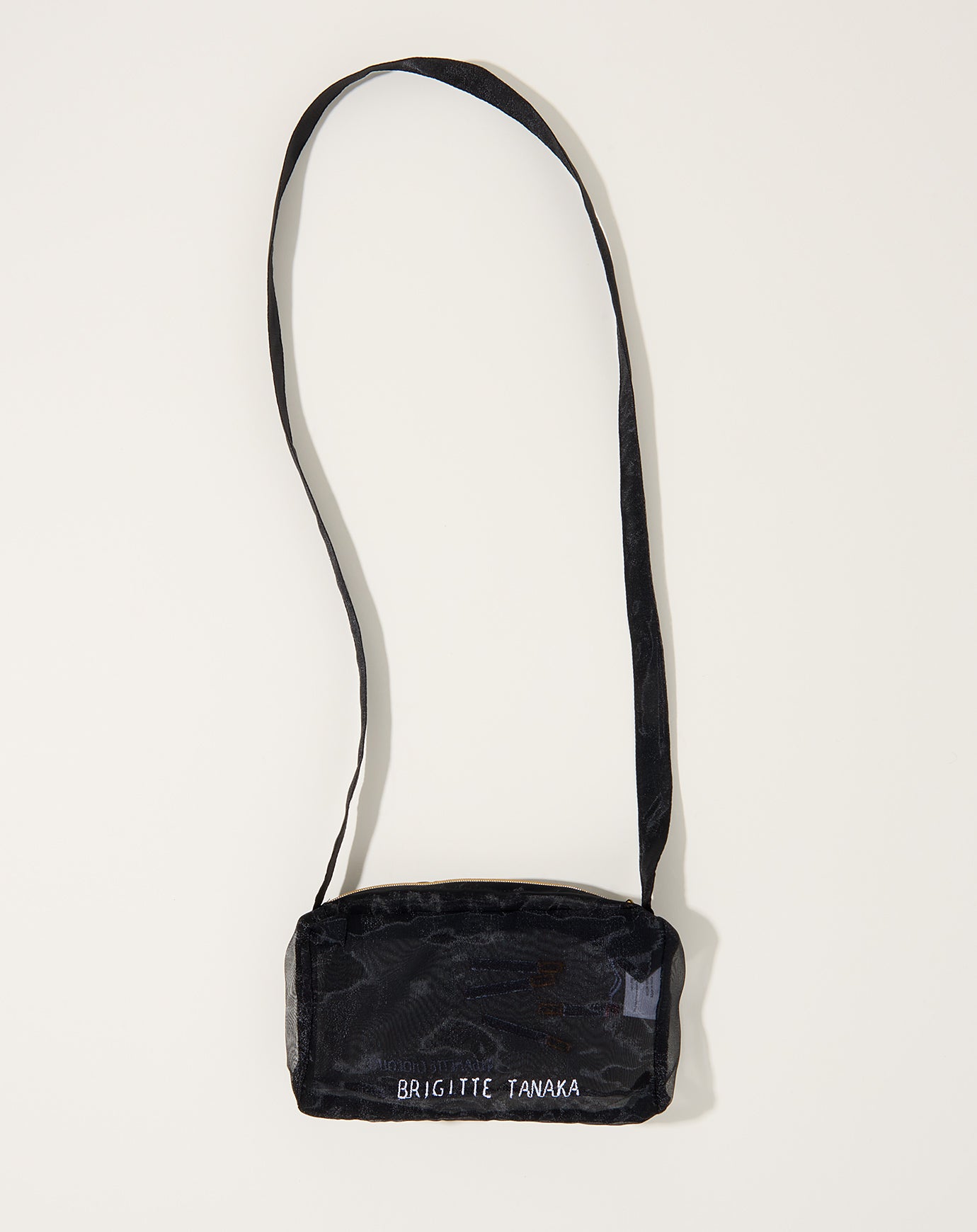 Brigitte Tanaka Organza Cigarette Crossbody Bag in Chocolate