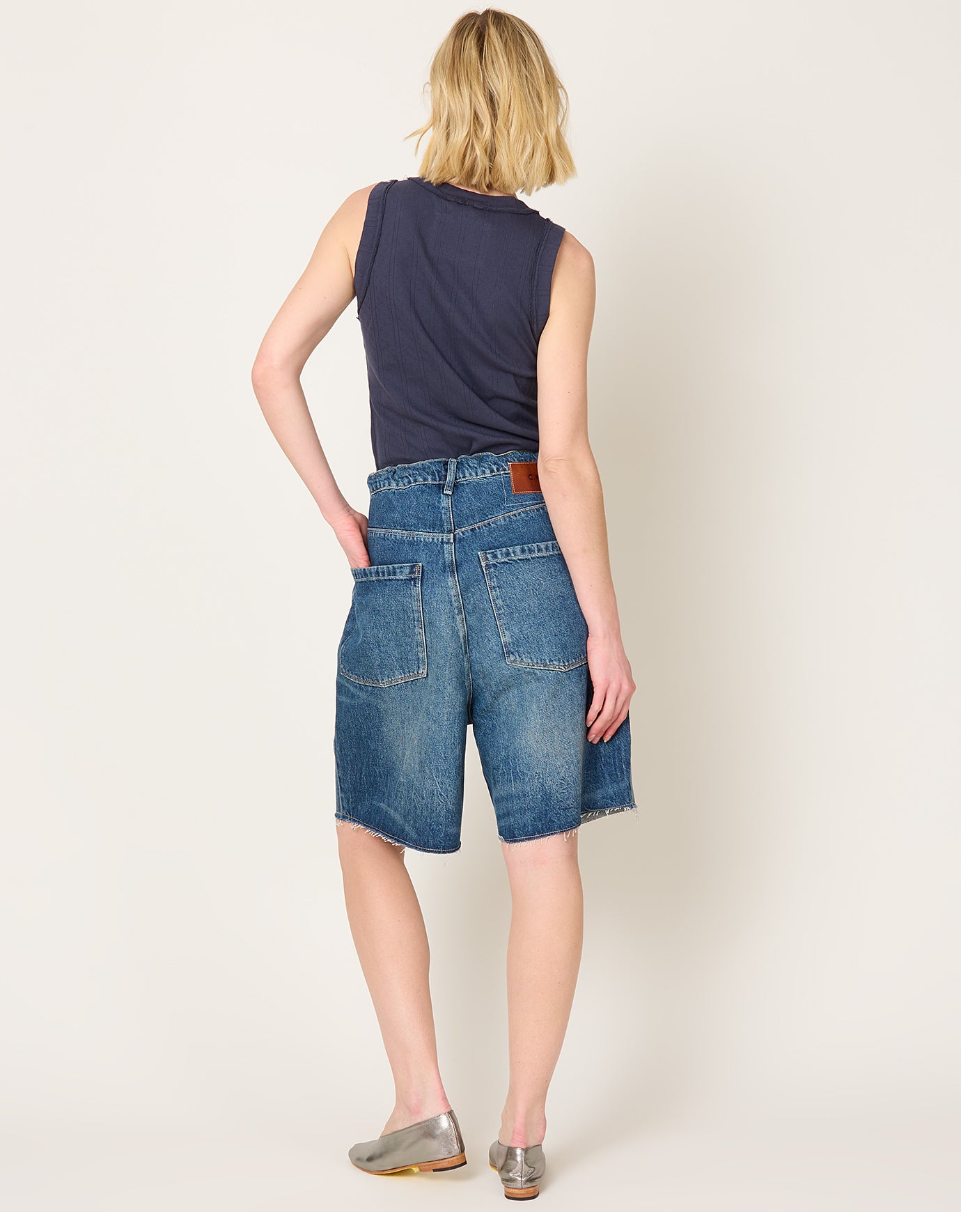 Camiel Fortgens Big Shorts in Vintage Wash Denim
