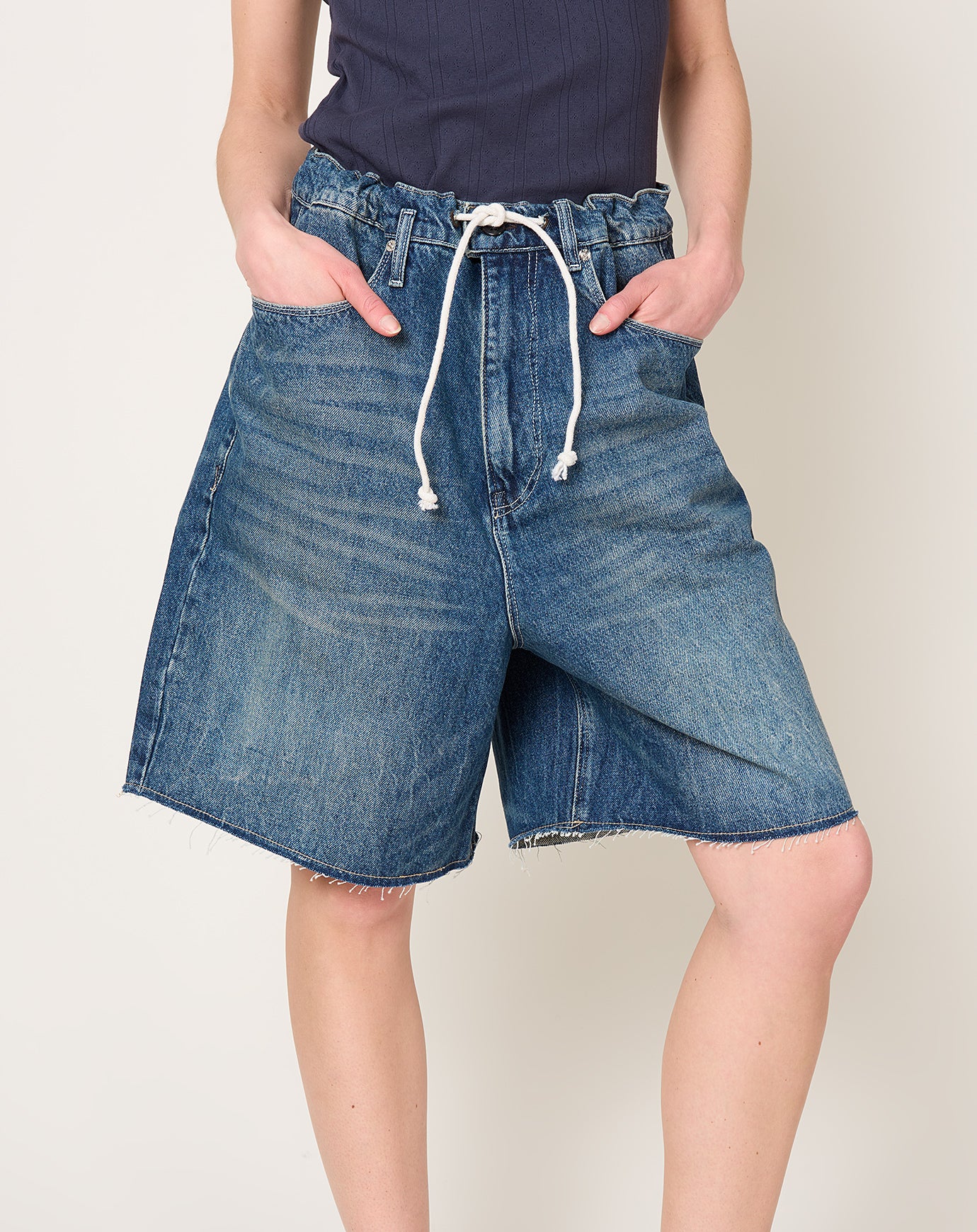 Camiel Fortgens Big Shorts in Vintage Wash Denim