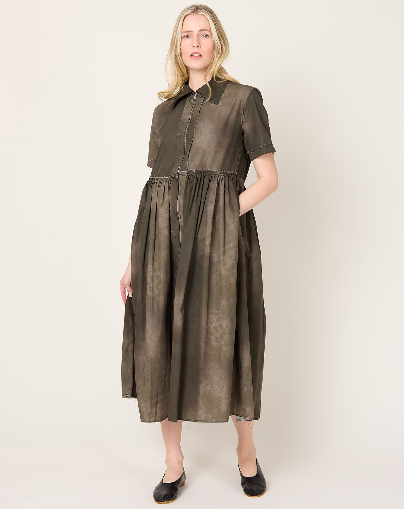 Camiel Fortgens Fast Shirt Dress in Black Sunfade