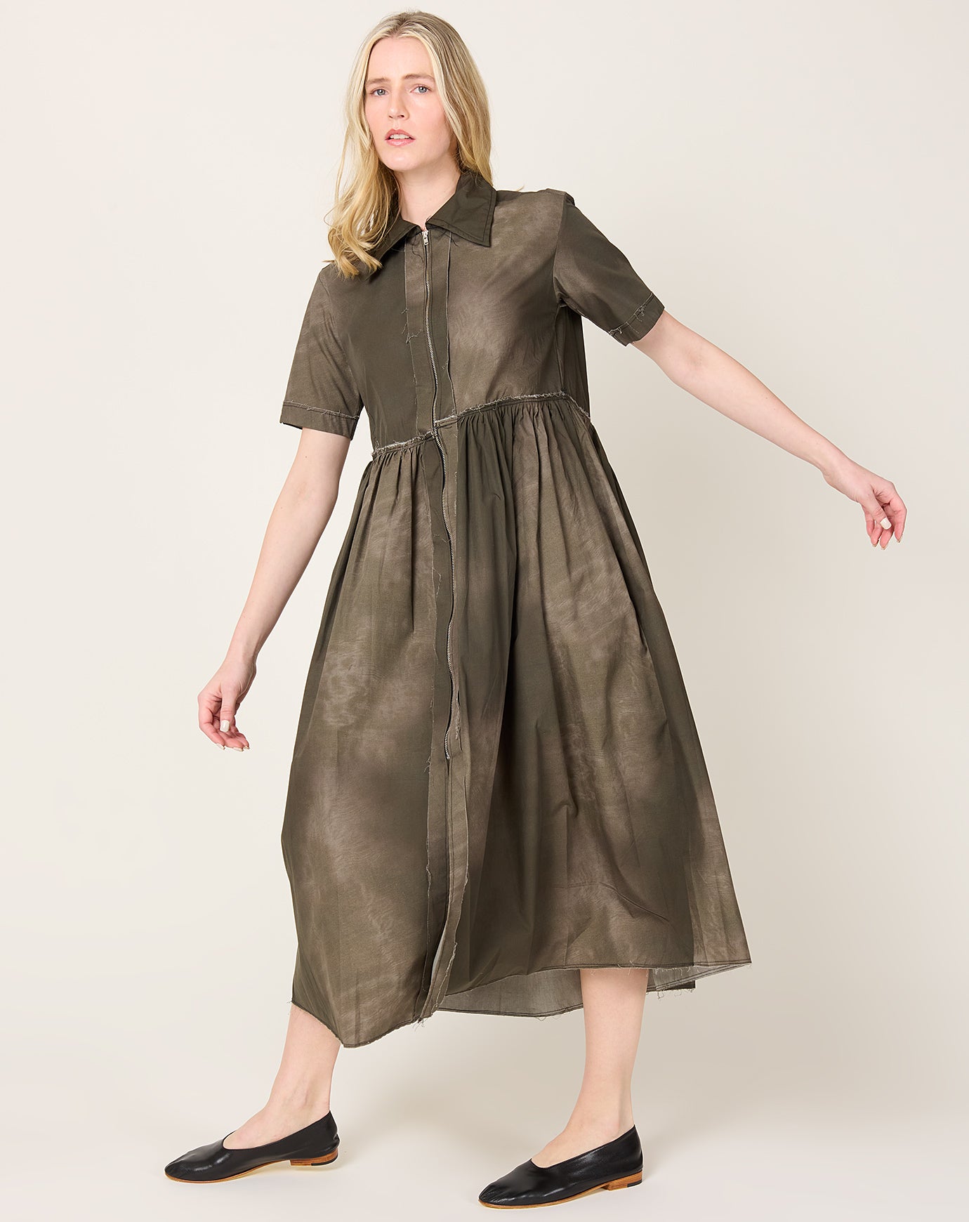 Camiel Fortgens Fast Shirt Dress in Black Sunfade