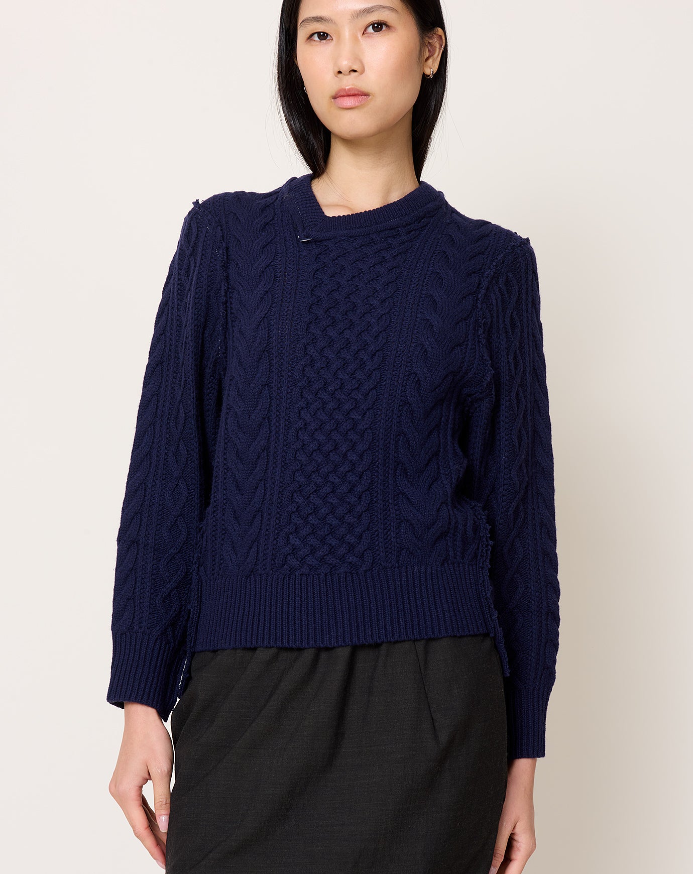 Camiel Fortgens Frankenstein Cable Knit in Navy