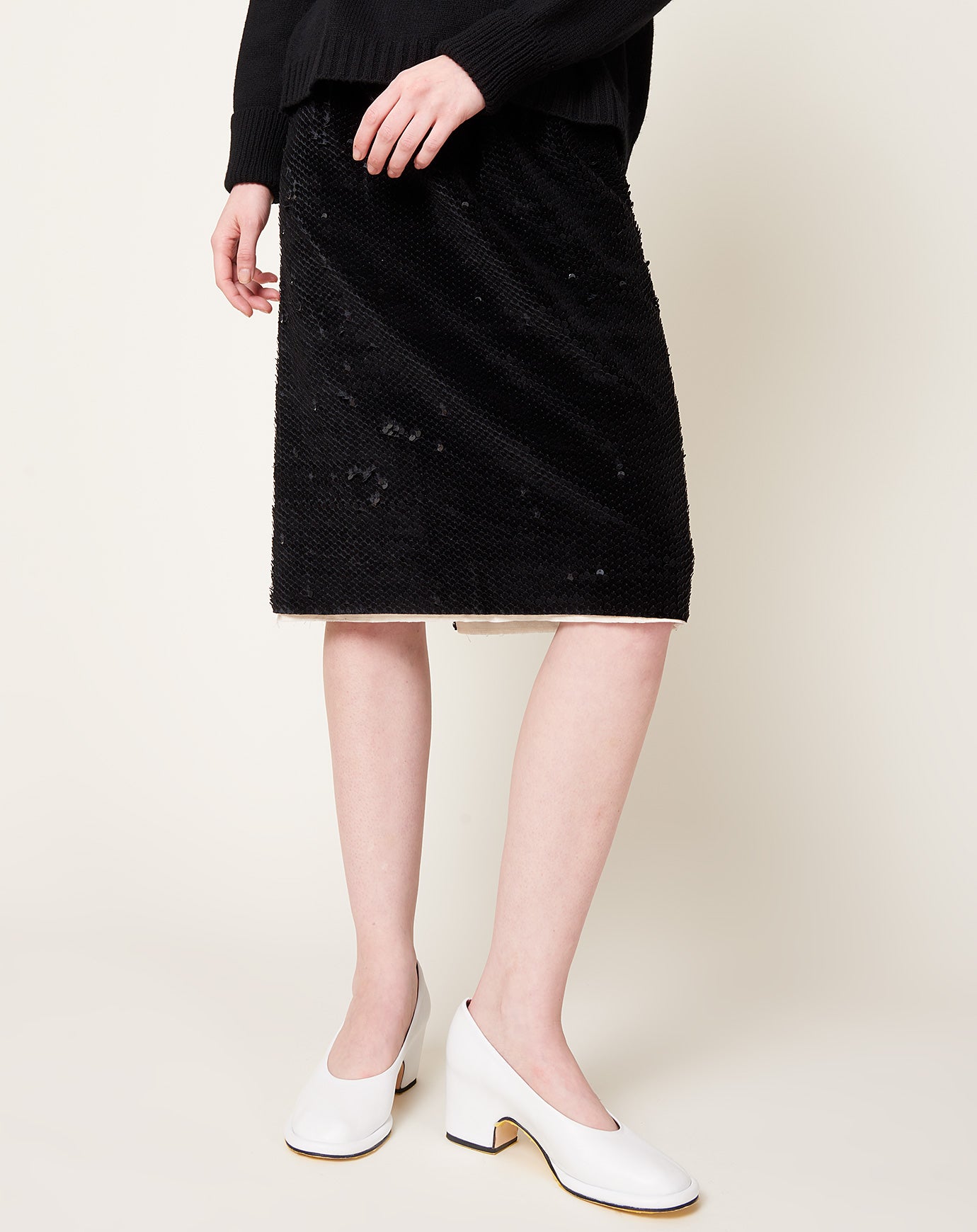 Camiel Fortgens Glitter Skirt in Black