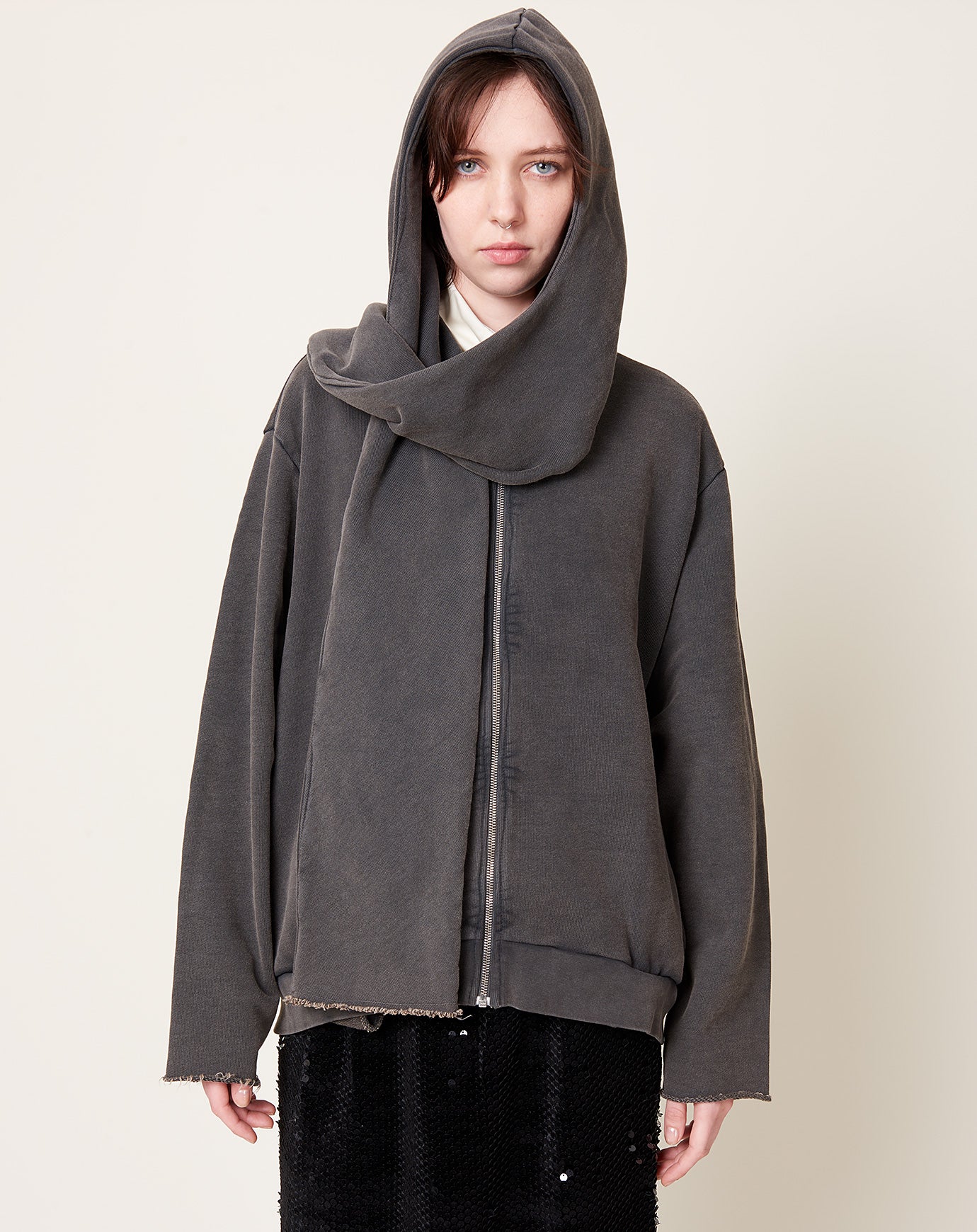 Camiel Fortgens Scarf Hoodie in Black