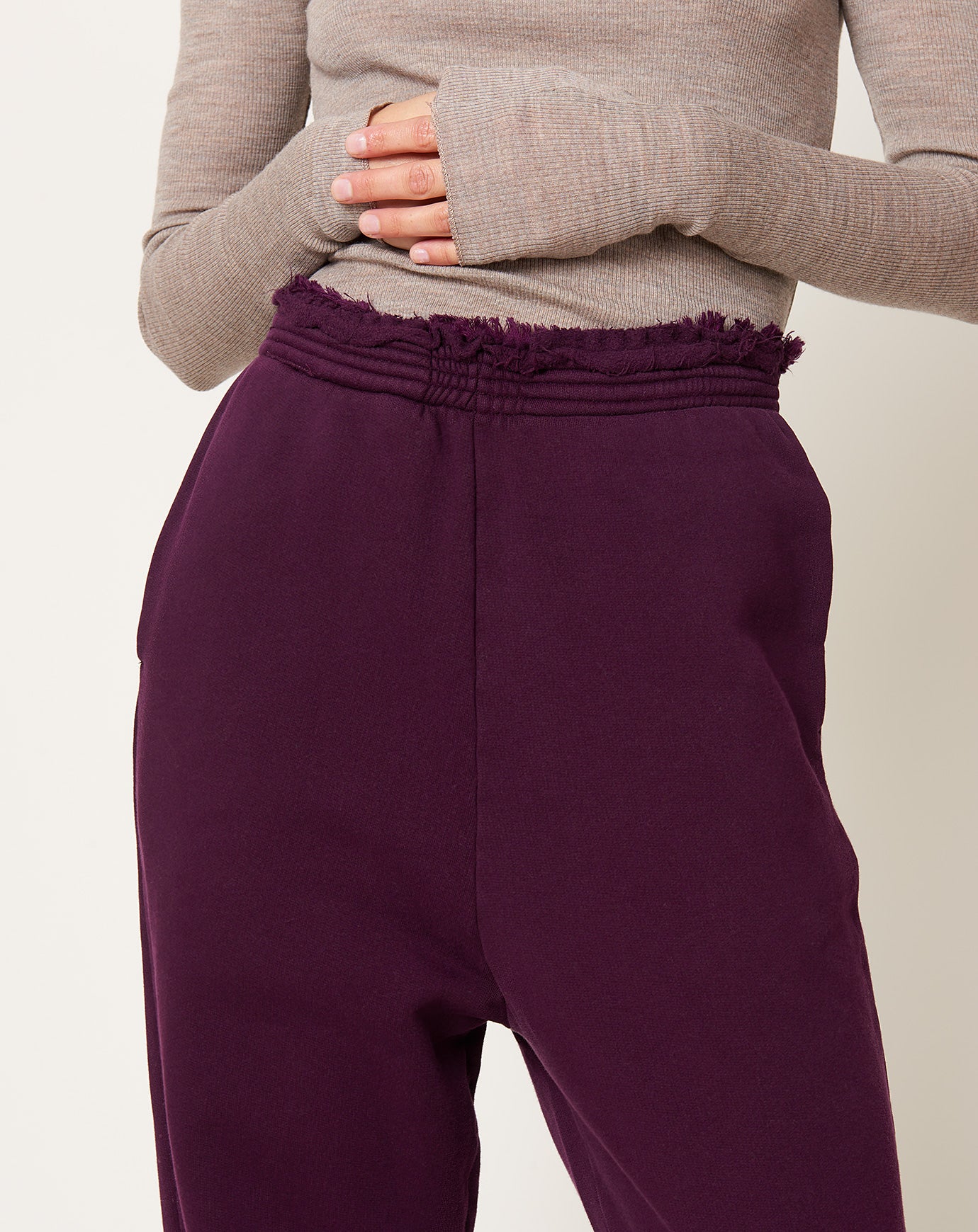 Camiel Fortgens Sweat Pants in Aubergine