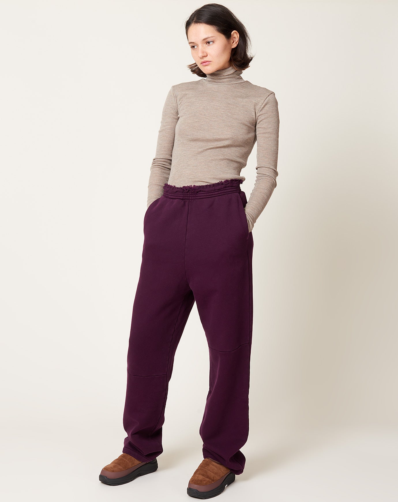 Camiel Fortgens Sweat Pants in Aubergine