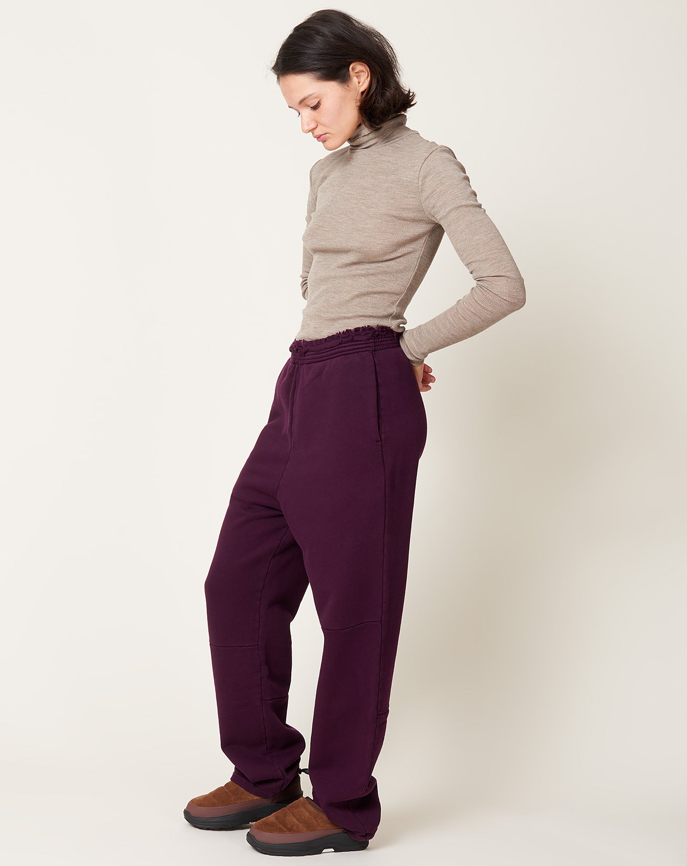 Camiel Fortgens Sweat Pants in Aubergine