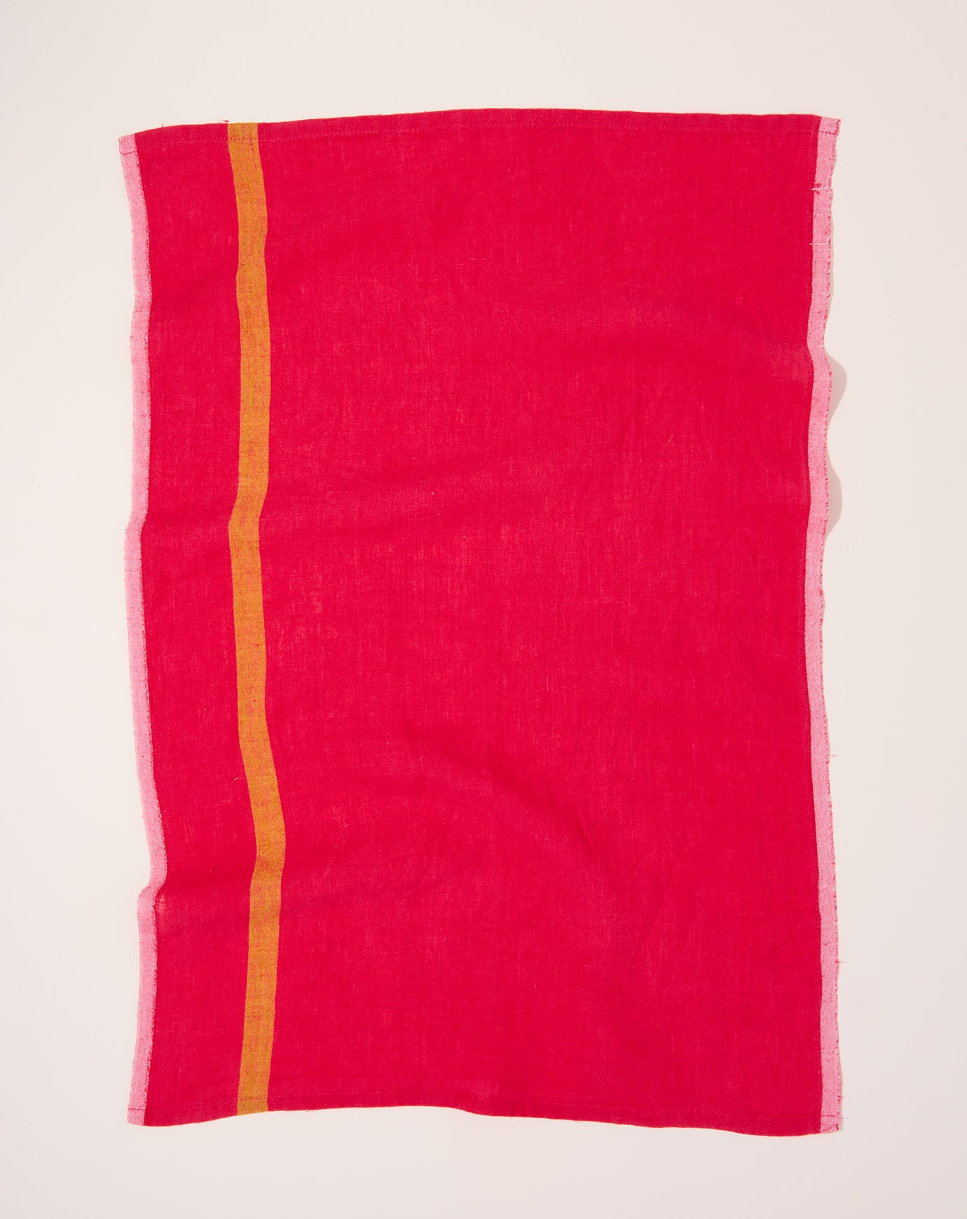 Caravan Laundered Linen Towels in Pink, Set of 2