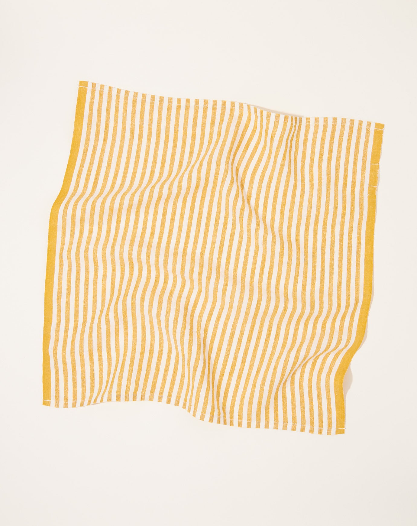 Caravan Ticking Stripe Napkin in Mustard, Set of 4
