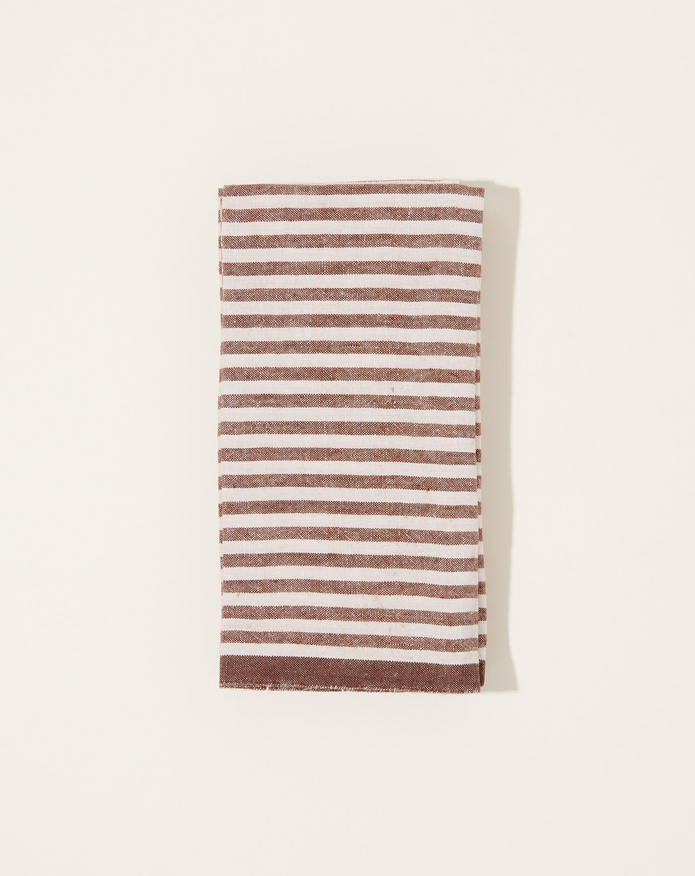 Set of Four Ticking Stripe Napkin in Walnut