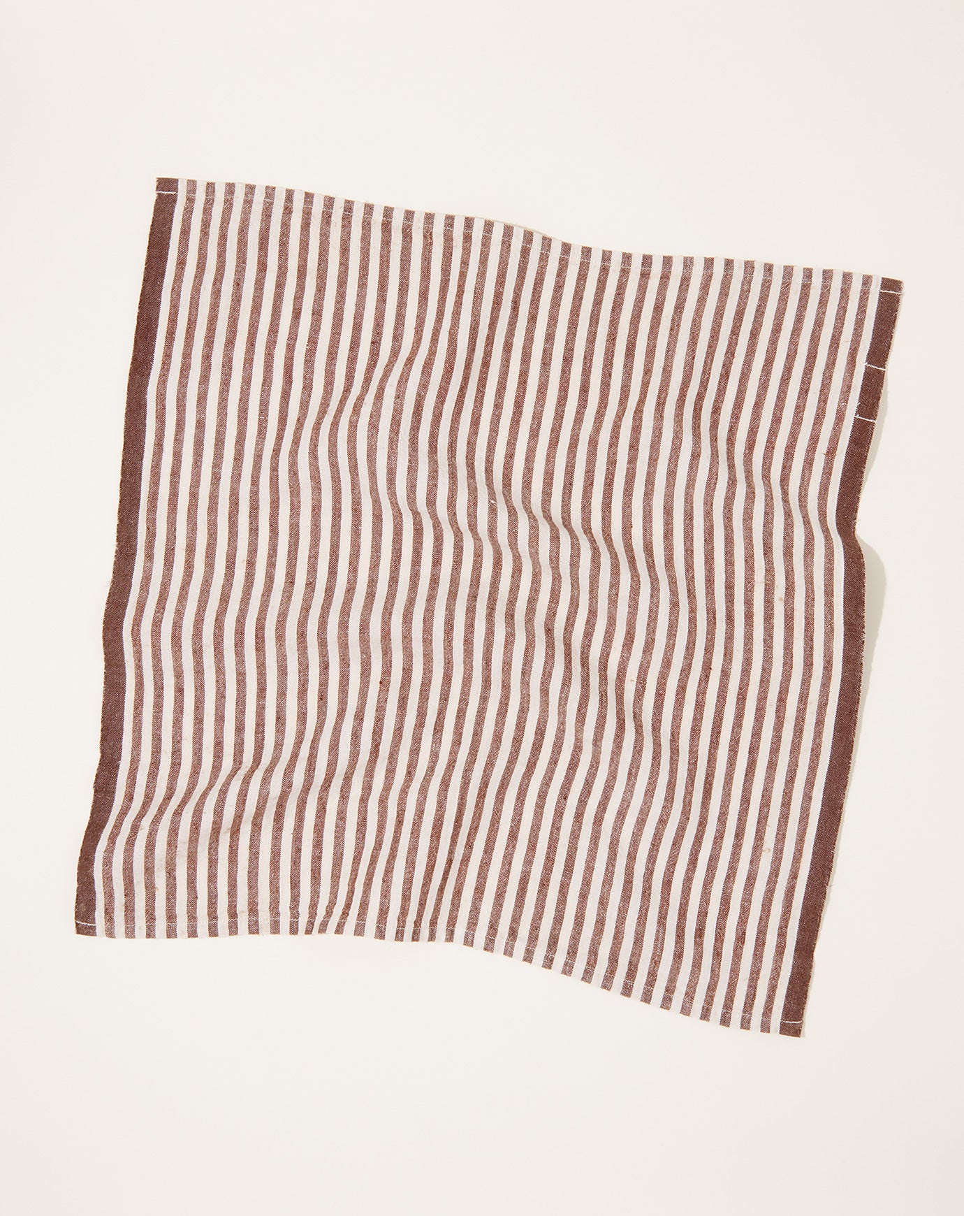 Set of Four Ticking Stripe Napkin in Walnut