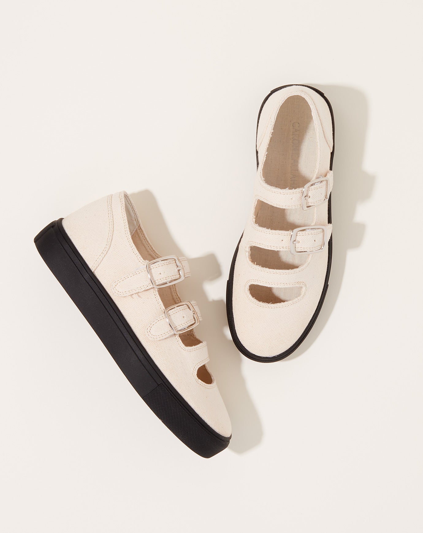 Caron Callahan Simona Sneakers in Cream Canvas