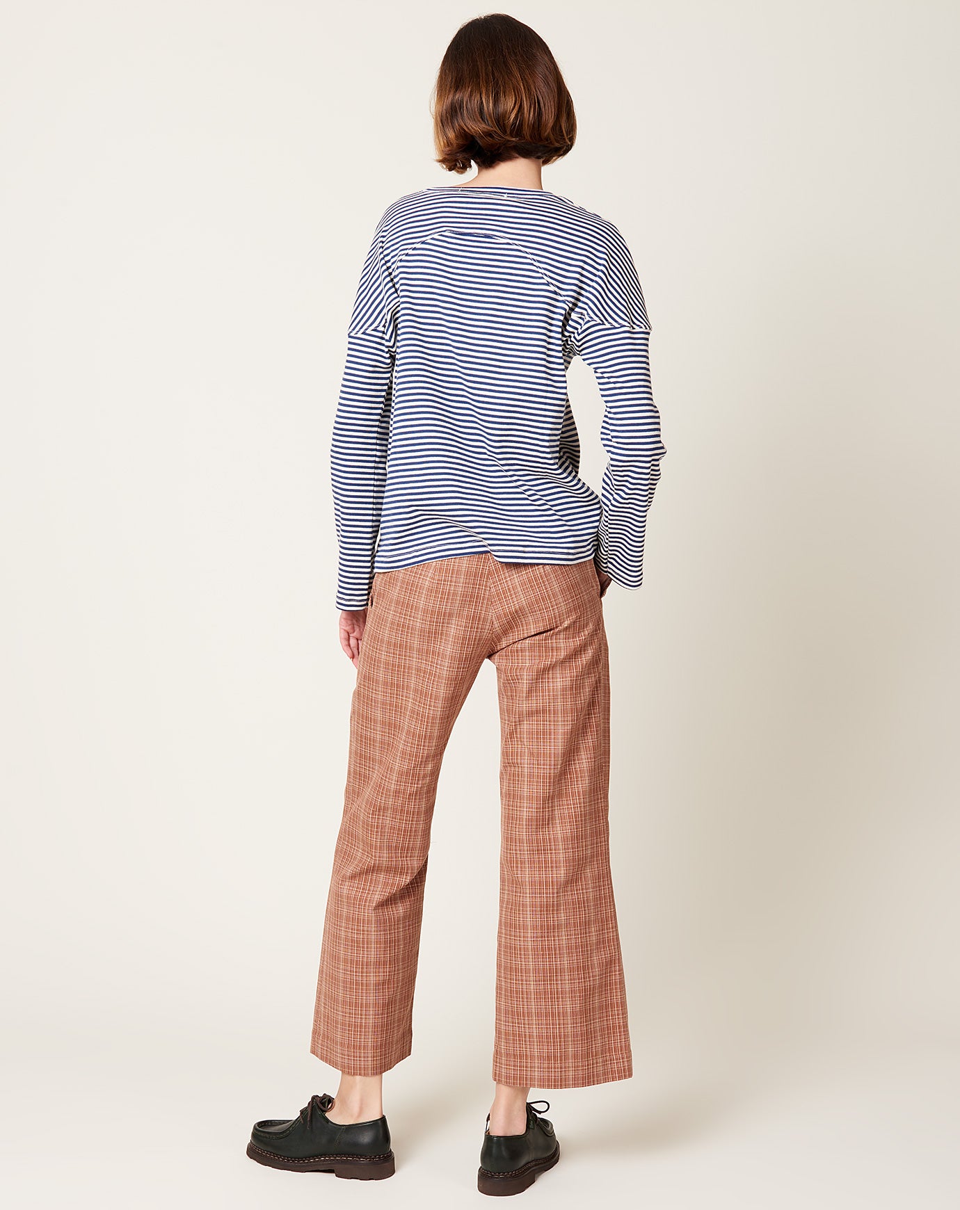 Caron Callahan Bella Pant in Auburn Pencil Plaid