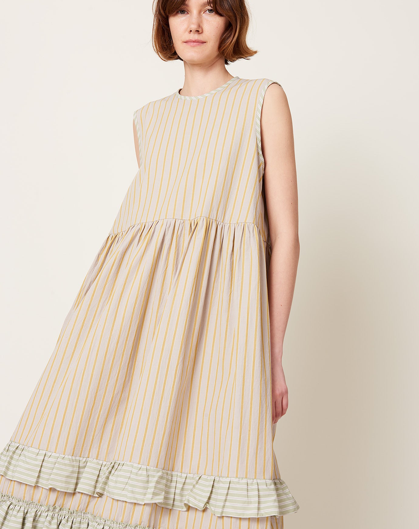 Cawley Genevieve Dress in Sun Grey