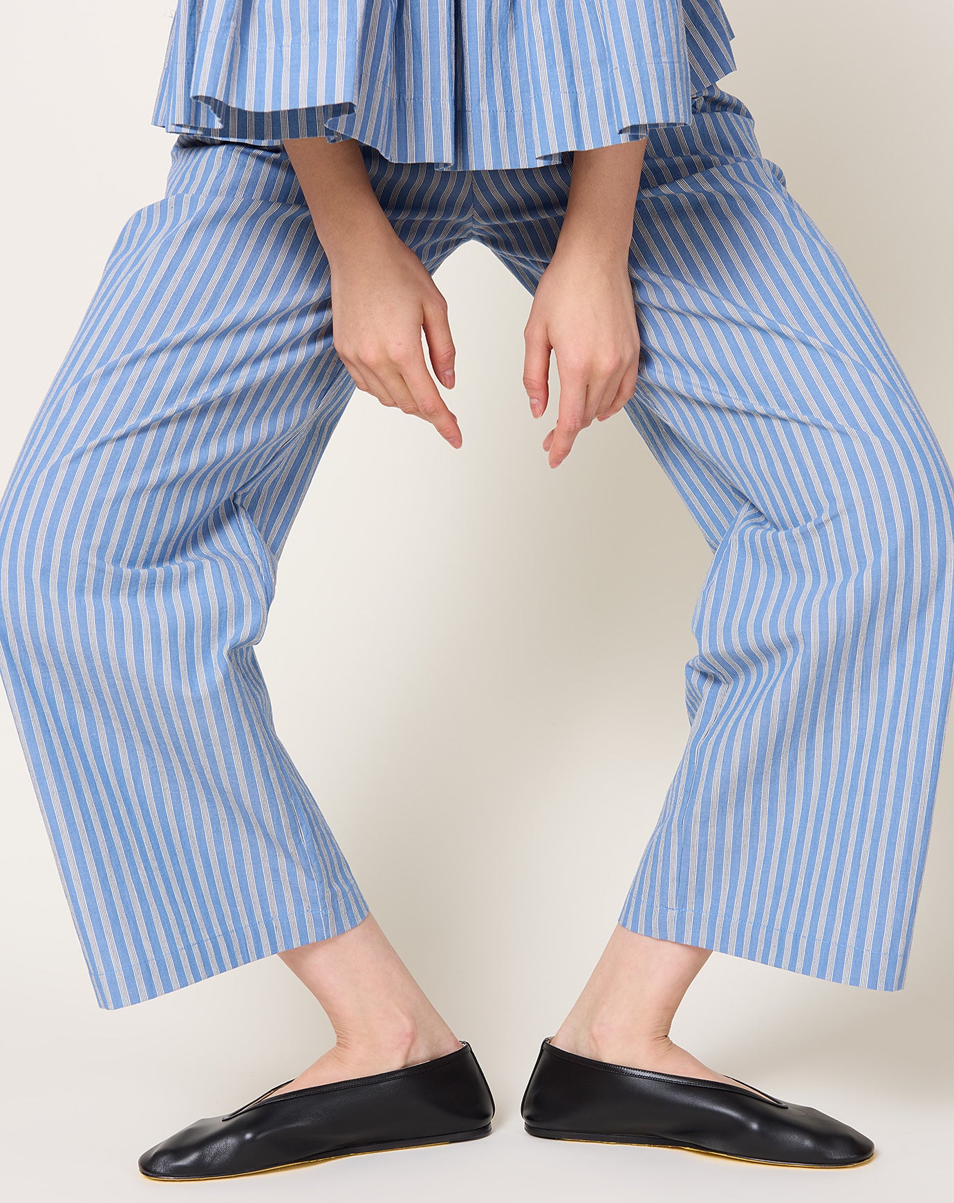 Cawley Georgia Trouser in Japanese Striped Cotton