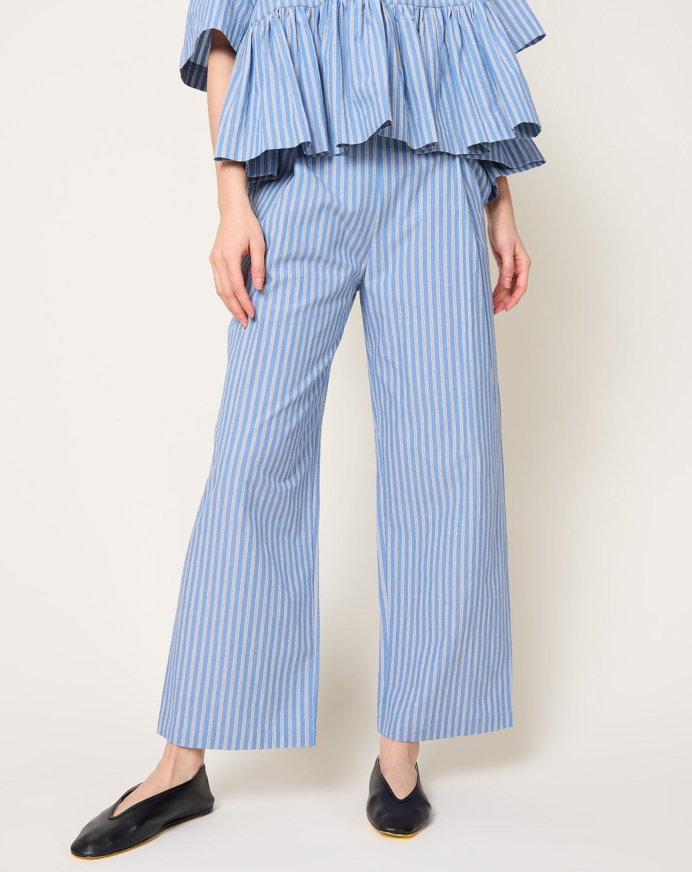 Cawley Georgia Trouser in Japanese Striped Cotton