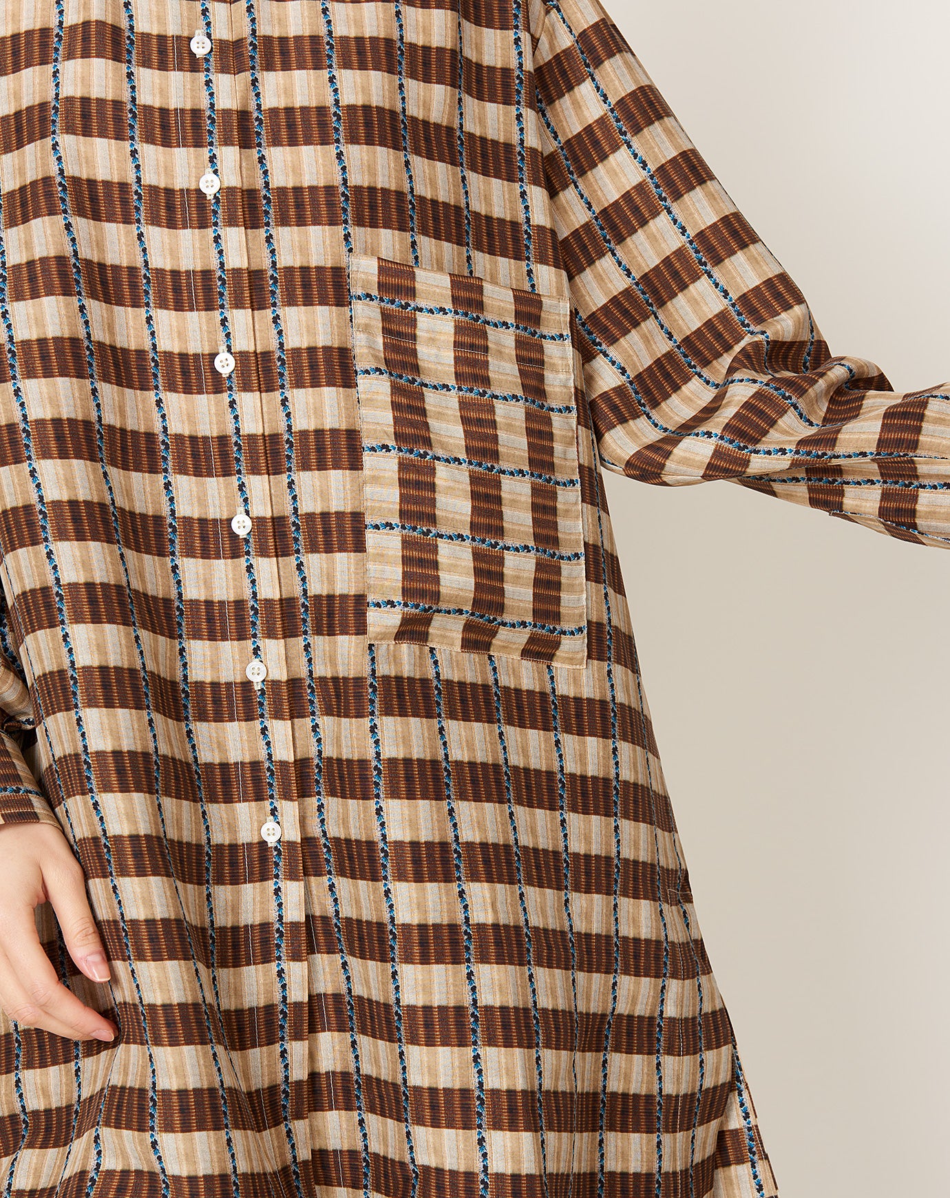 Cawley Silk Printed Big Shirt