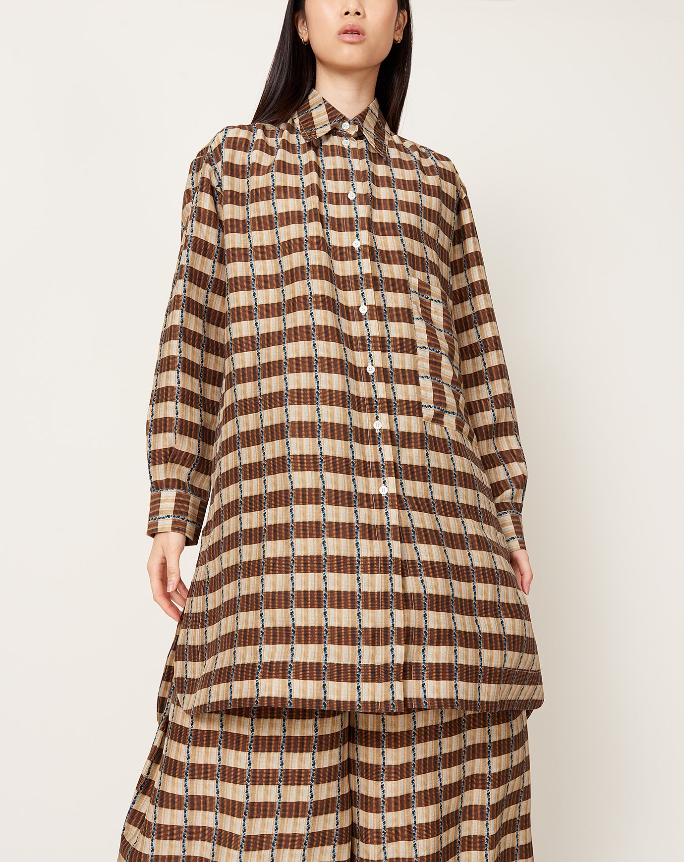 Cawley Silk Printed Big Shirt