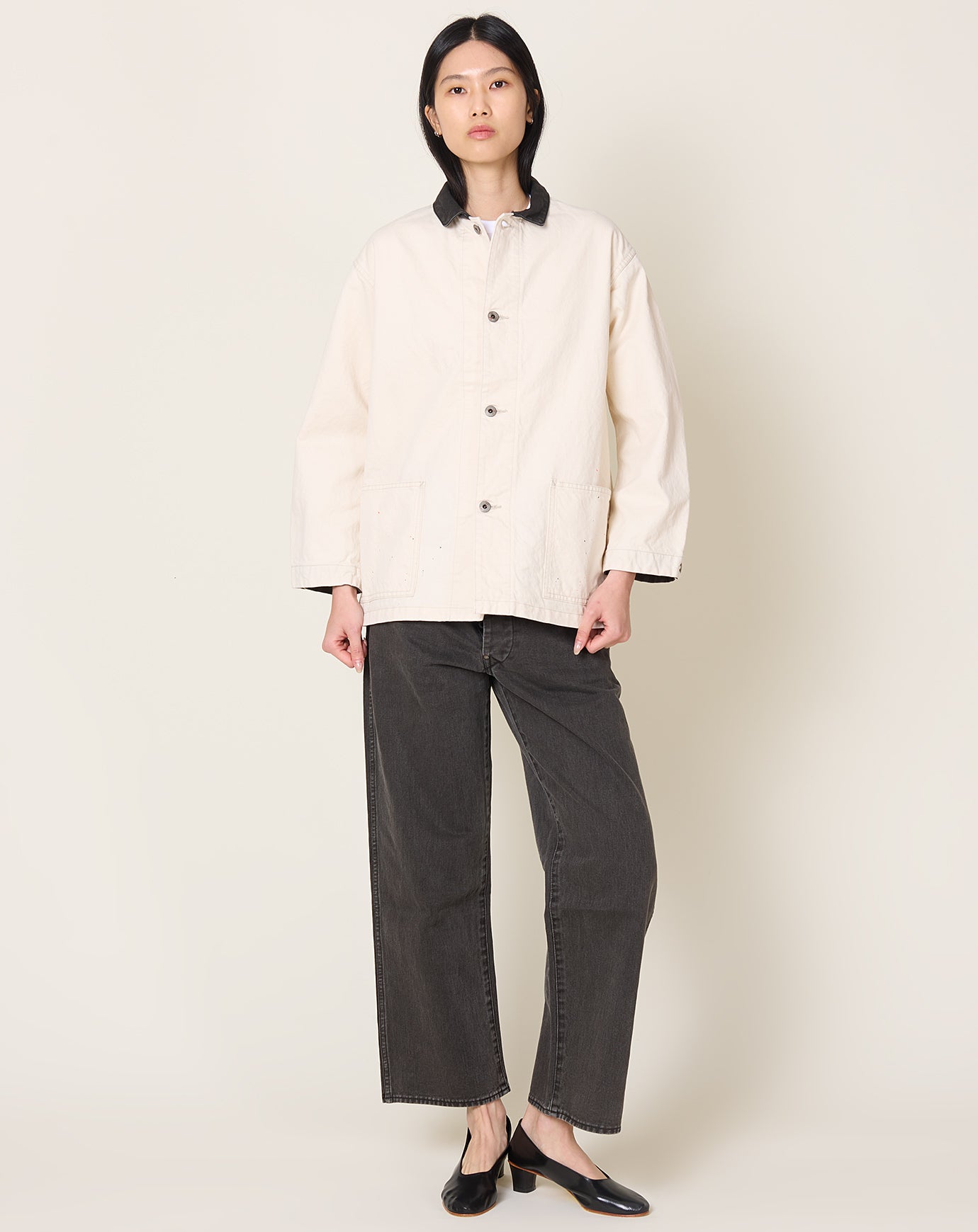 Chimala Ivory Twill Engineer Jacket in Splatter