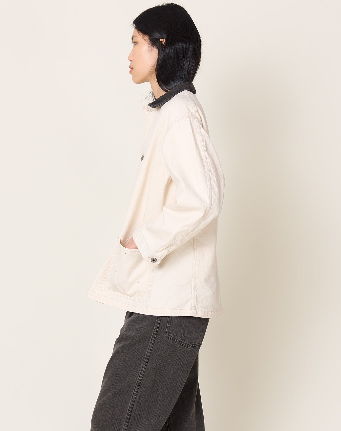 Chimala Ivory Twill Engineer Jacket in Splatter